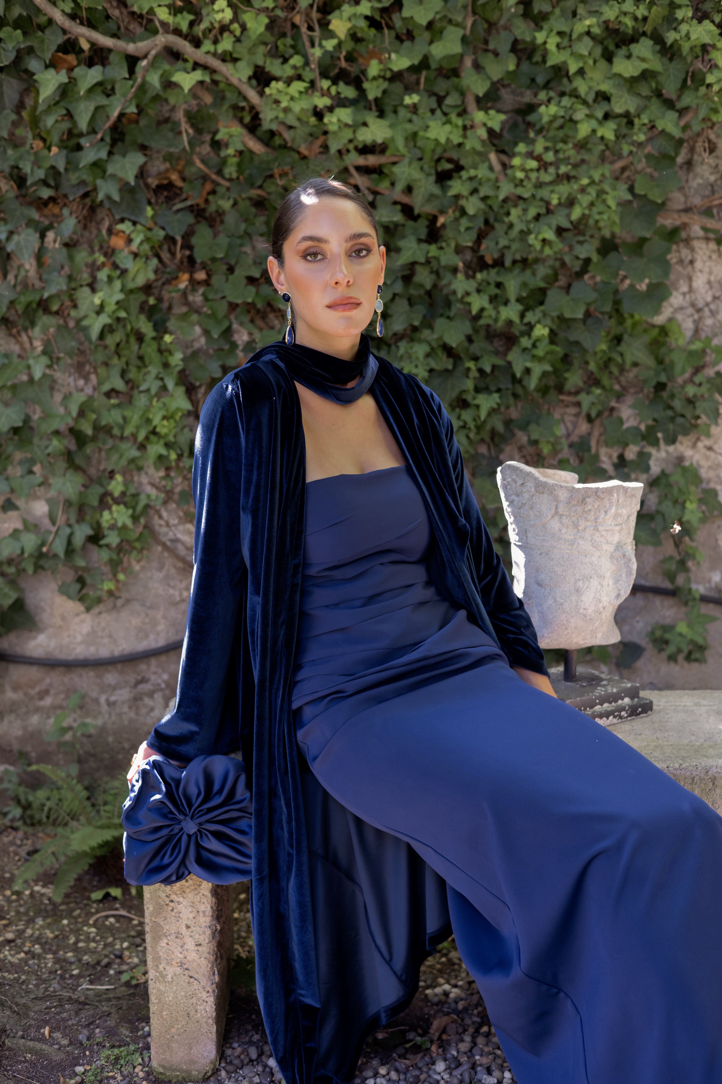 Kimono terciopelo Maureen Azul