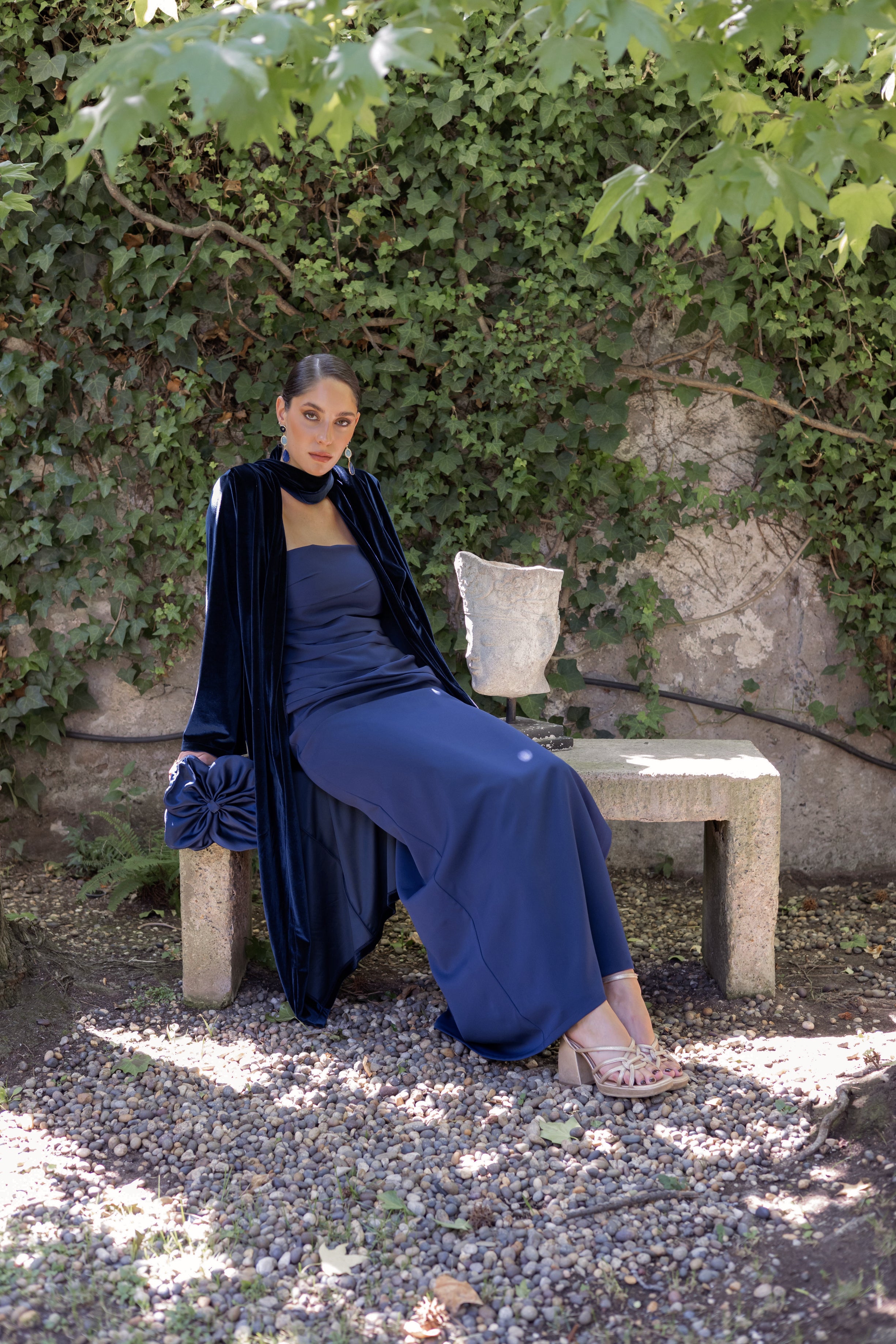 Kimono terciopelo Maureen Azul