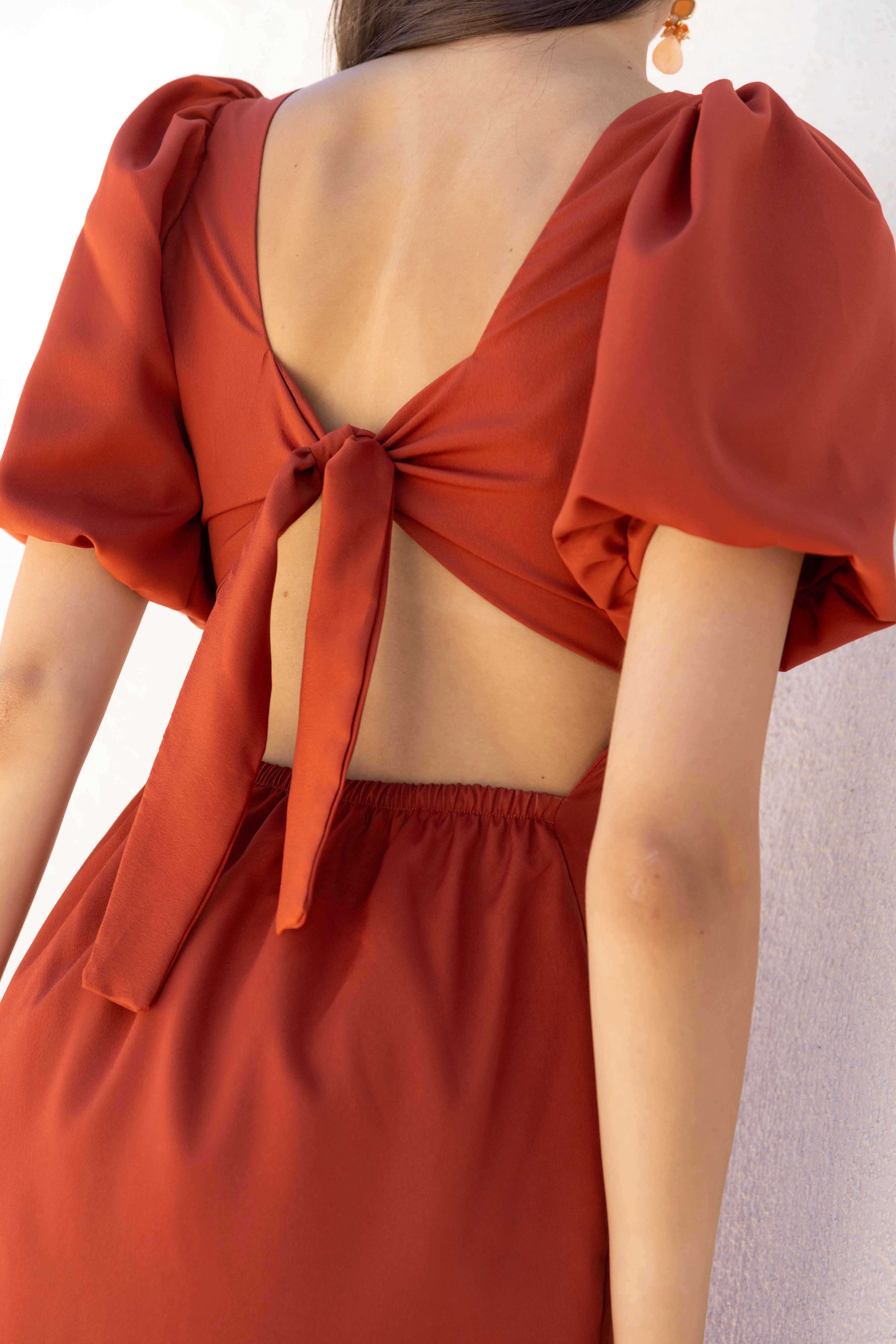 Vestido Aline Terracota