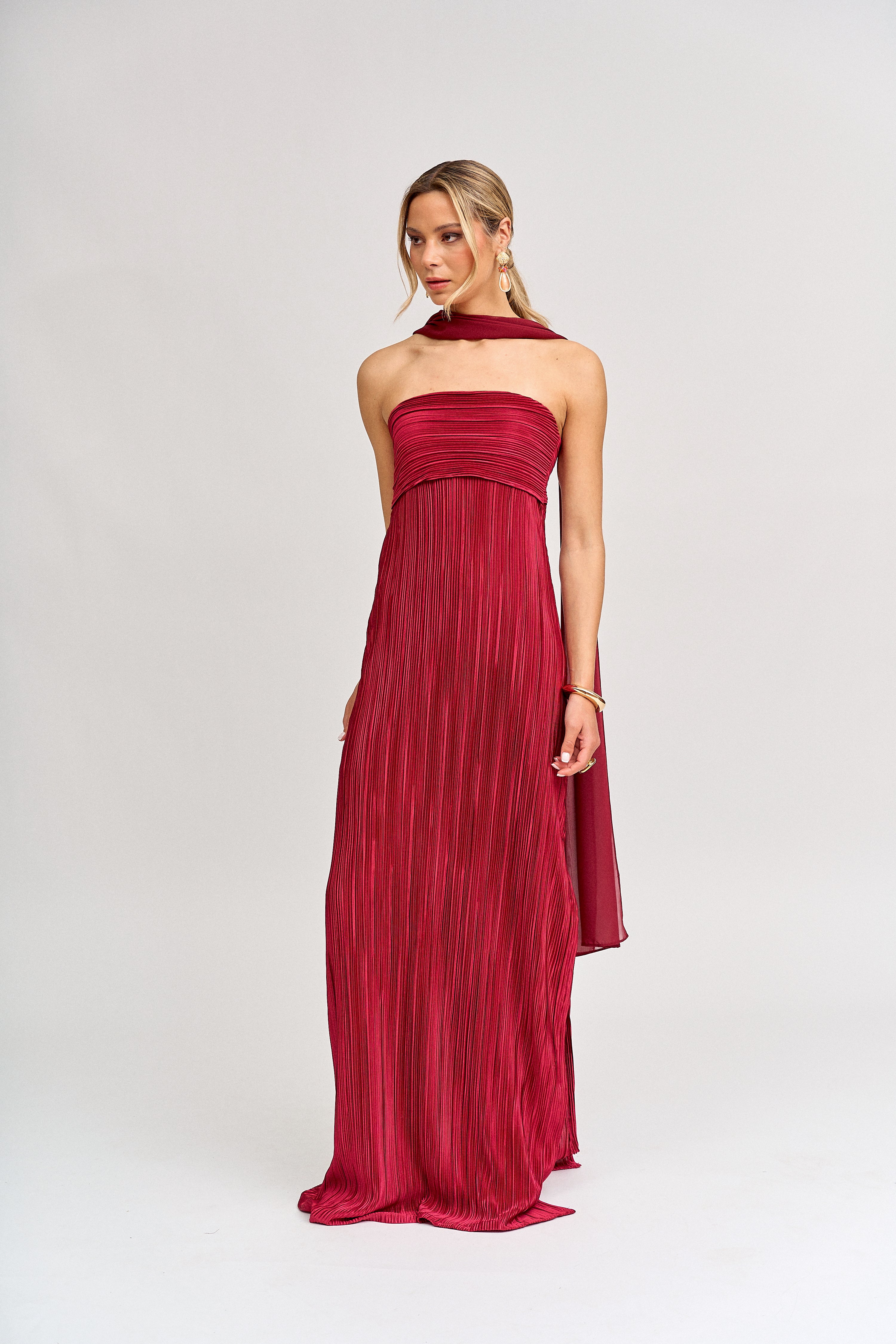 Vestido Cattia Burdeo