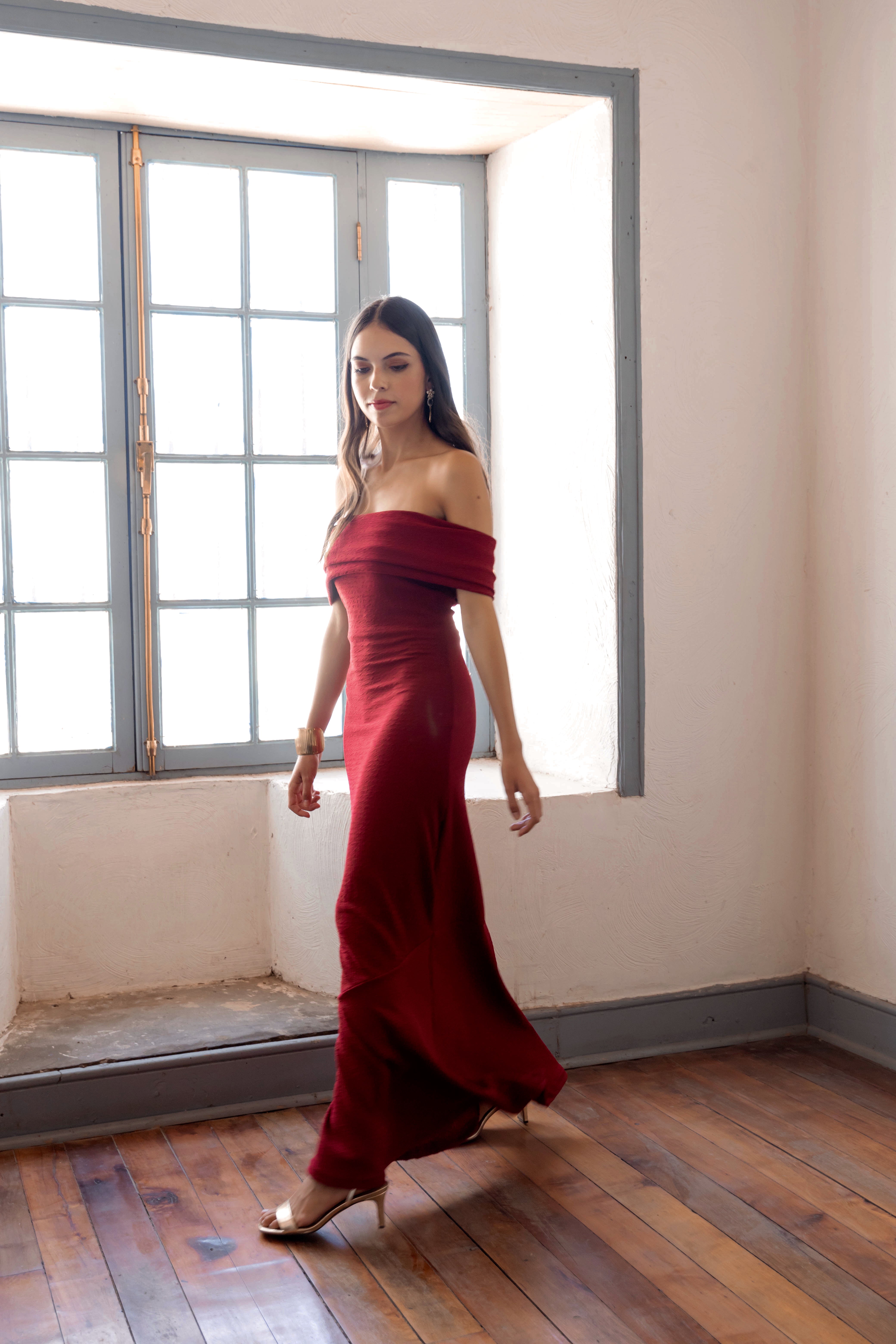 Vestido Sorell Burdeo