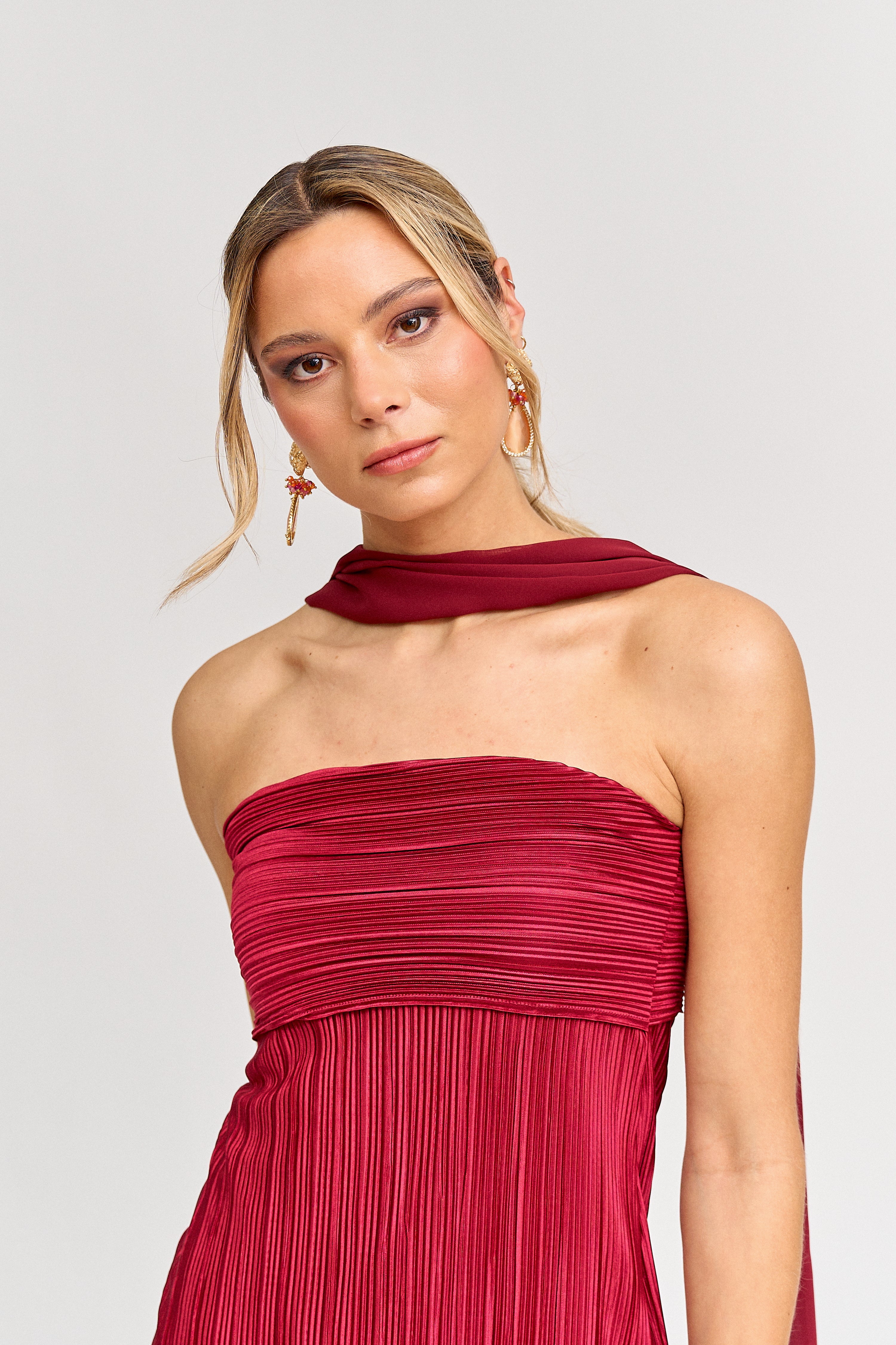 Vestido Cattia Burdeo