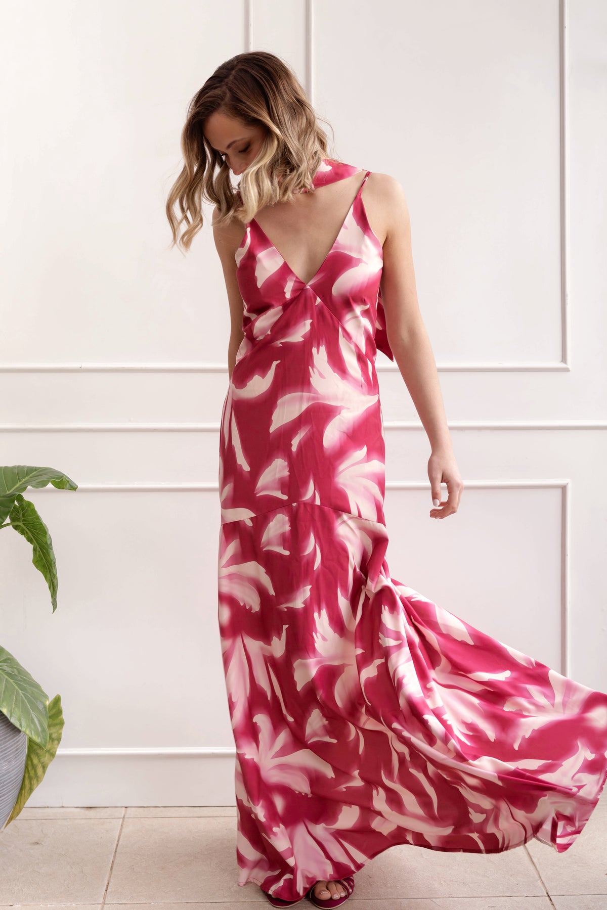 Vestido Fiesta Prim Rosado Print