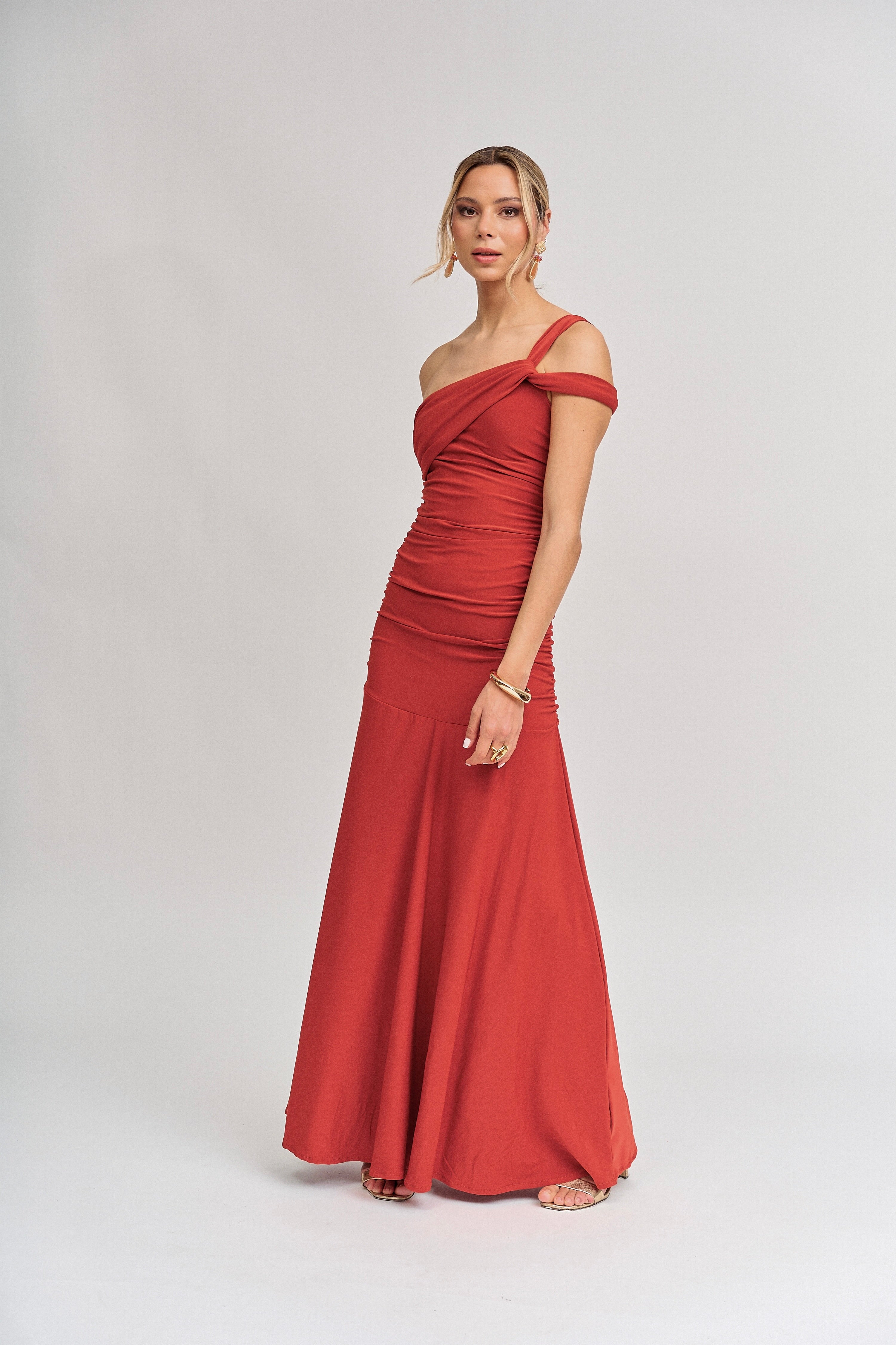 Vestido Camille Terracota