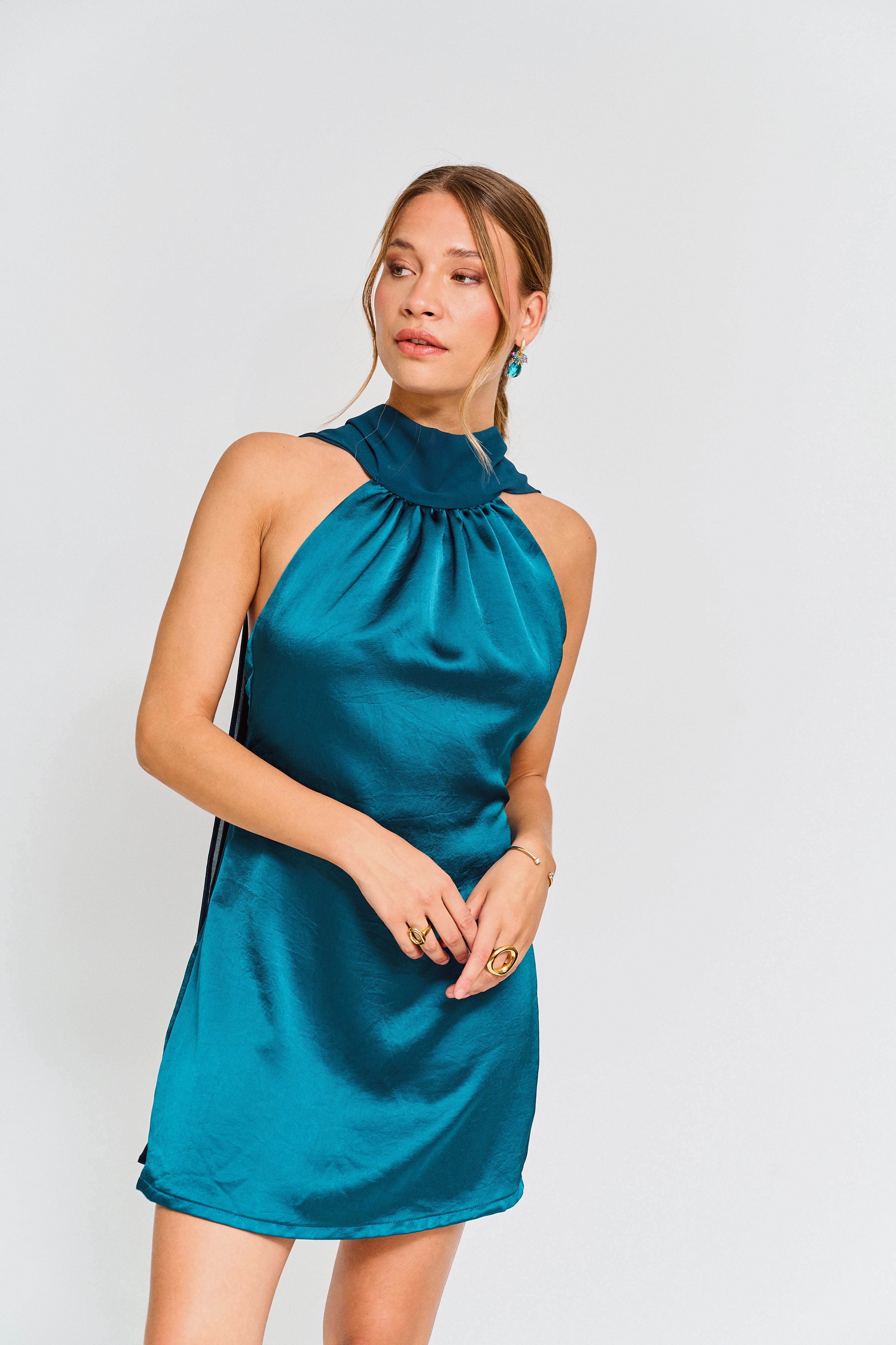 Vestido Fiesta Victoria Turquesa