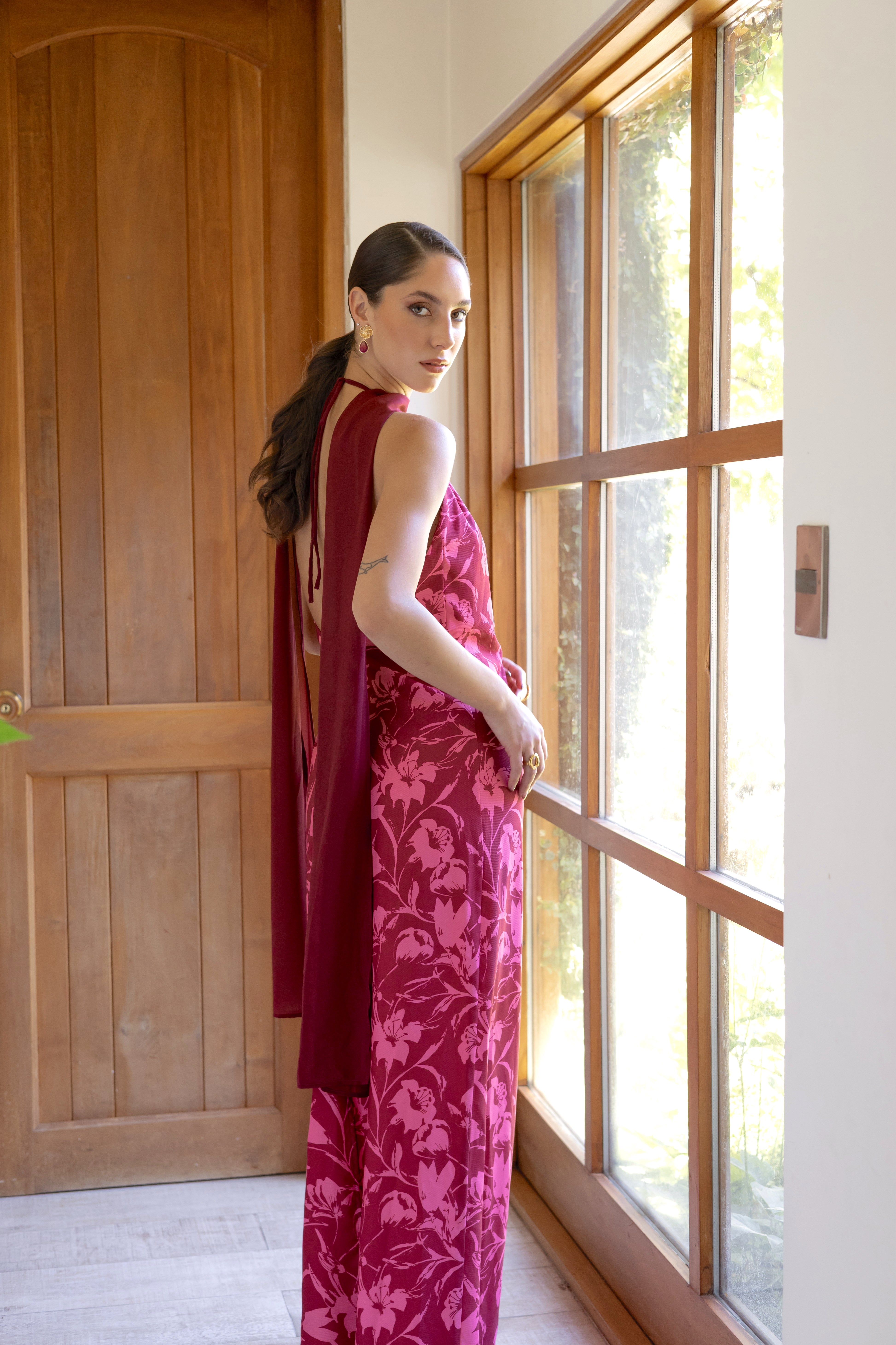 Vestido Fiesta Valentina Rosado Print - Edición Limitada
