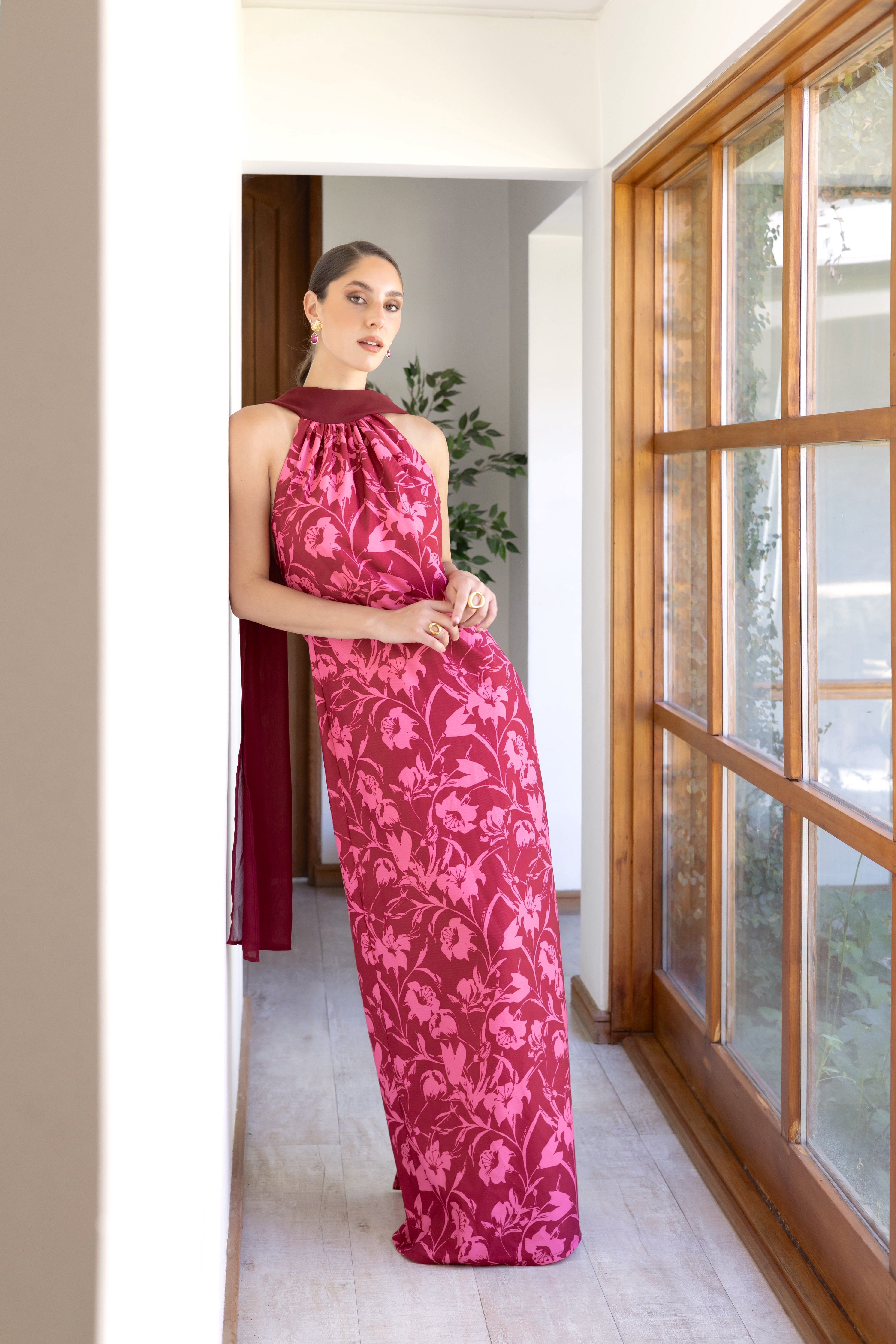 Vestido Fiesta Valentina Rosado Print