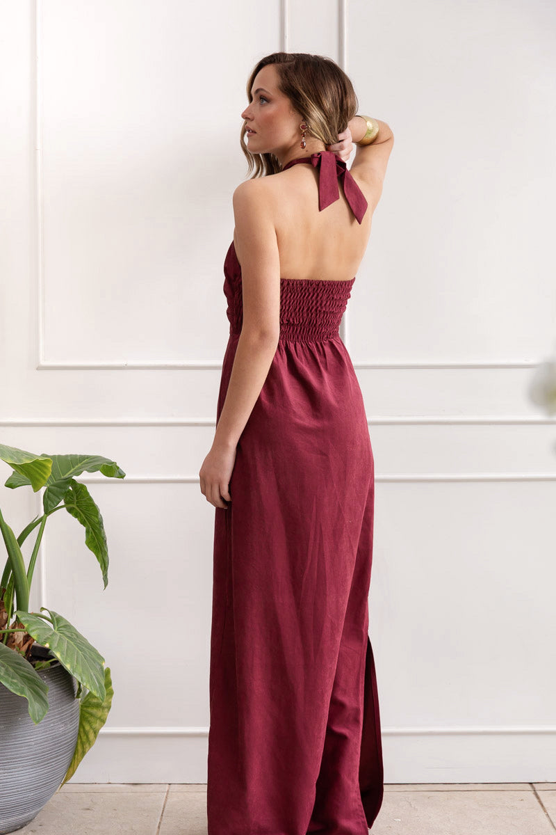 Vestido Fiesta Rous Burdeo