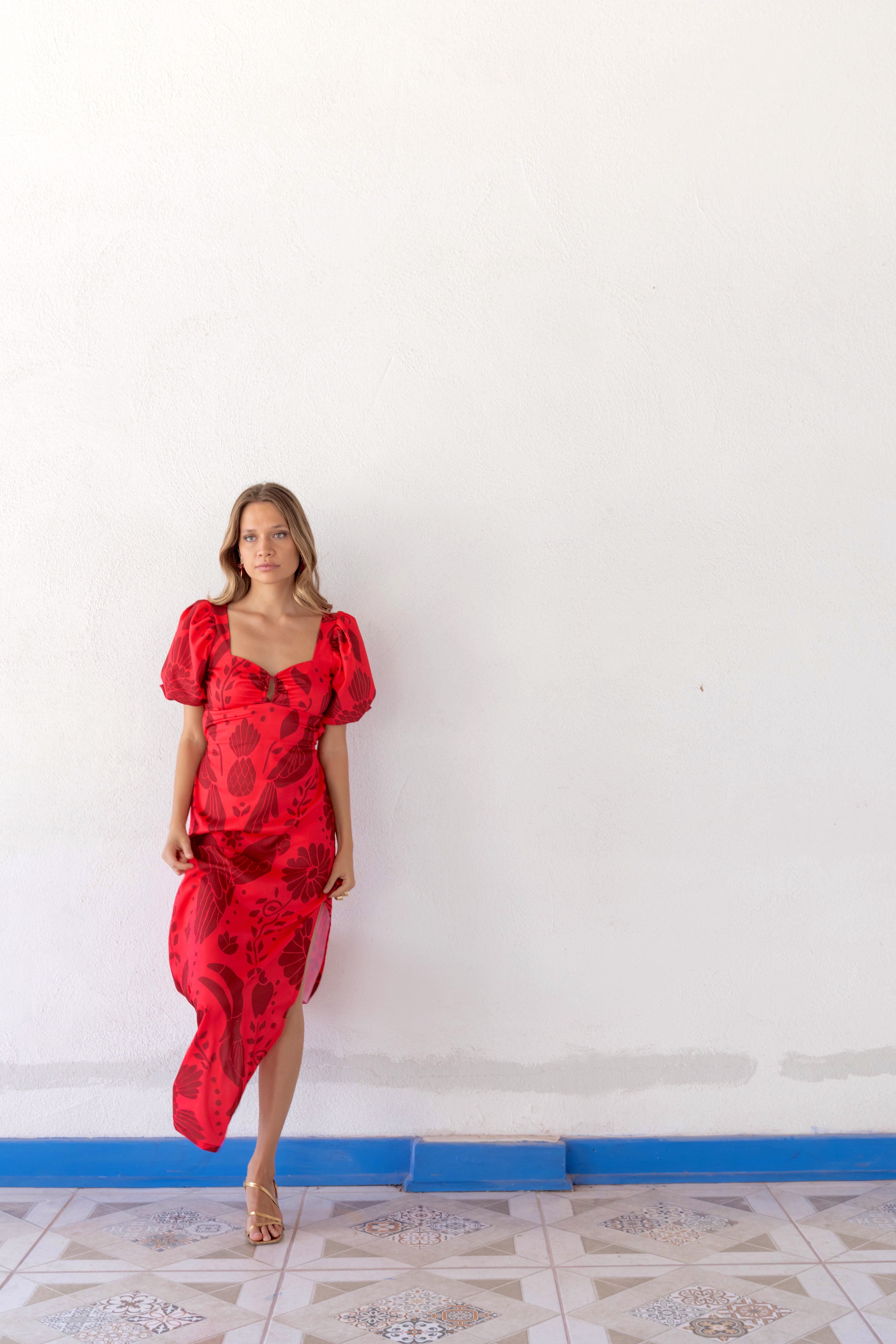 Vestido Aline Fucsia Print - Edición Limitada