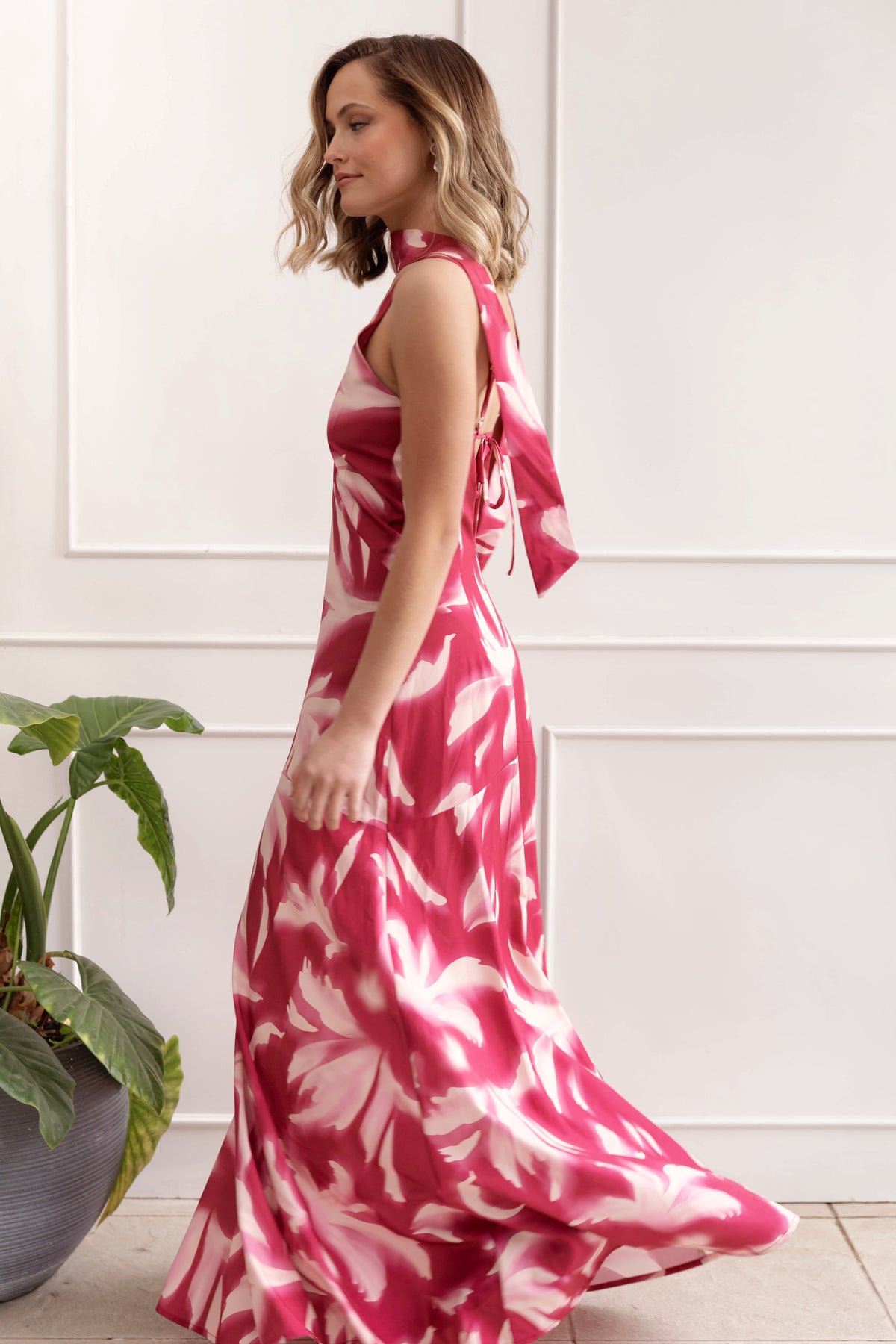 Vestido Fiesta Prim Rosado Print - Edición Limitada