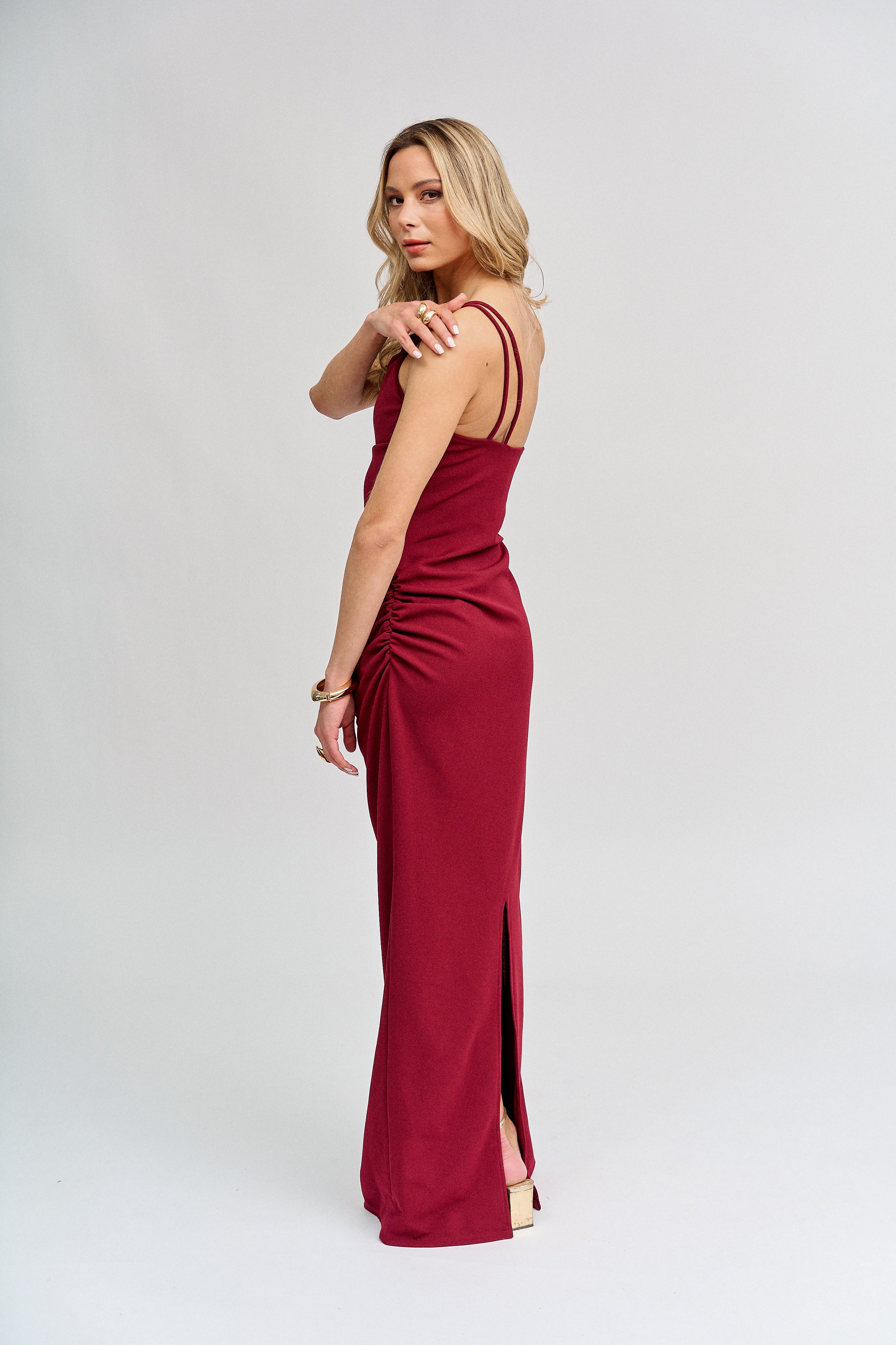 Vestido Madison Burdeo