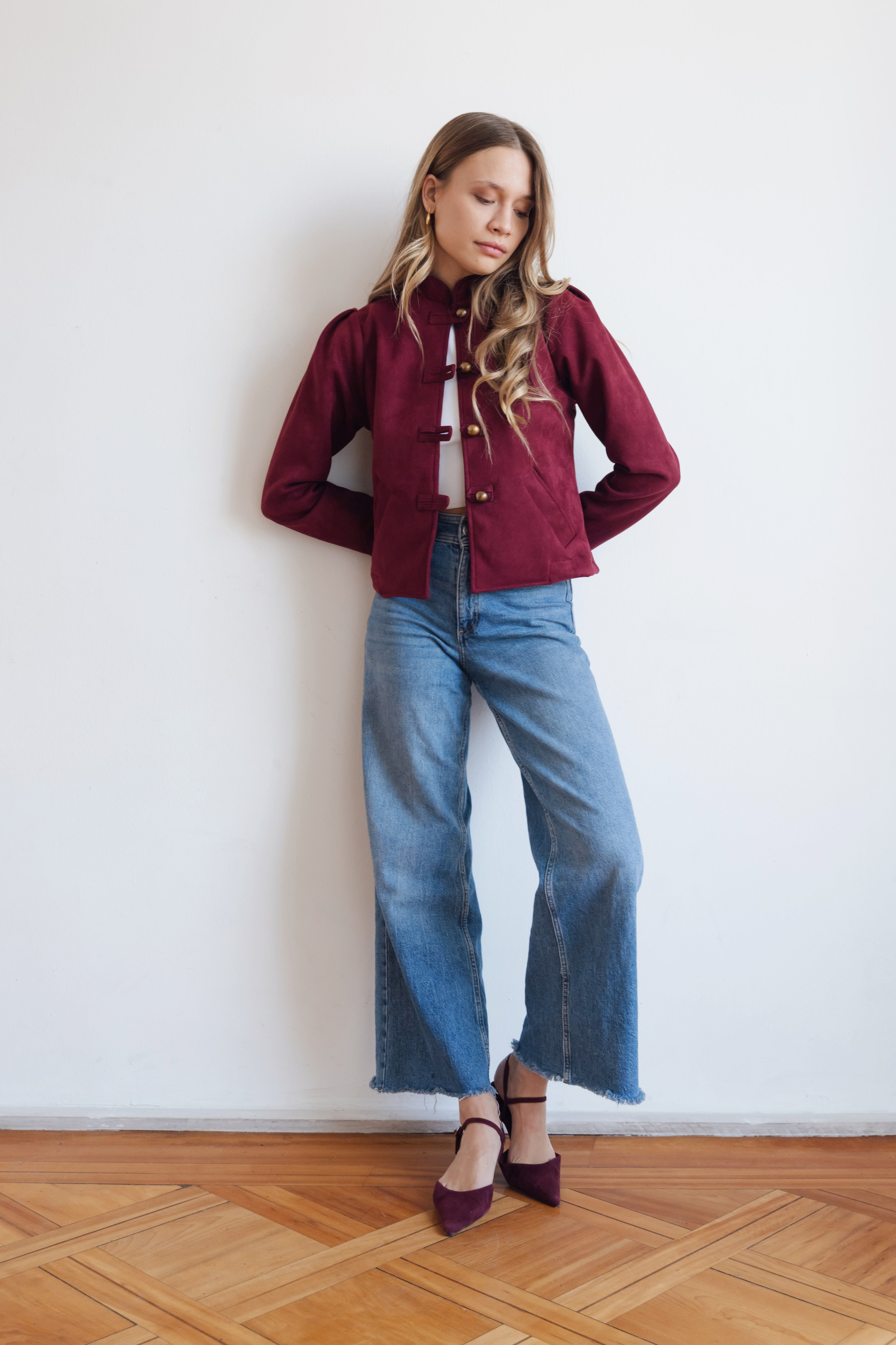 Chaqueta Akane Cherry Burdeo