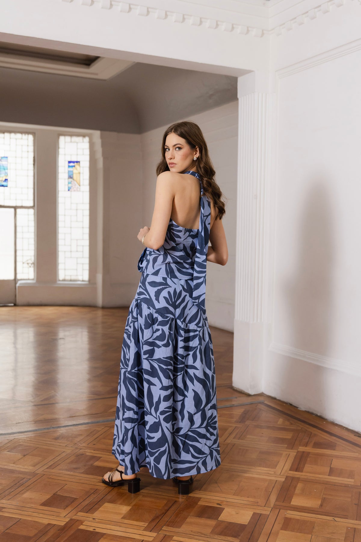 Falda Gardemia Azul Print Lina
