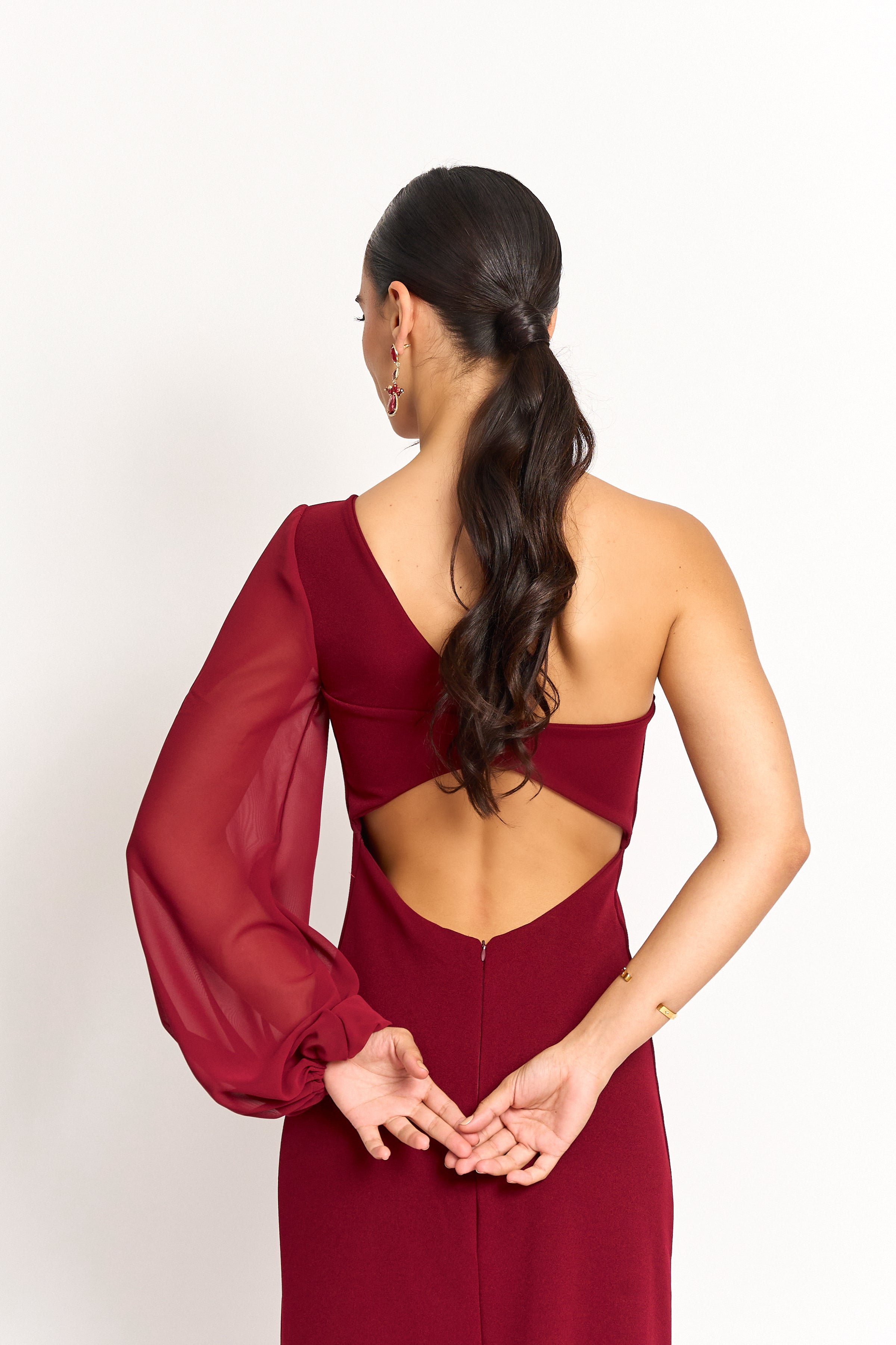 Vestido Becca Burdeo Fiesta