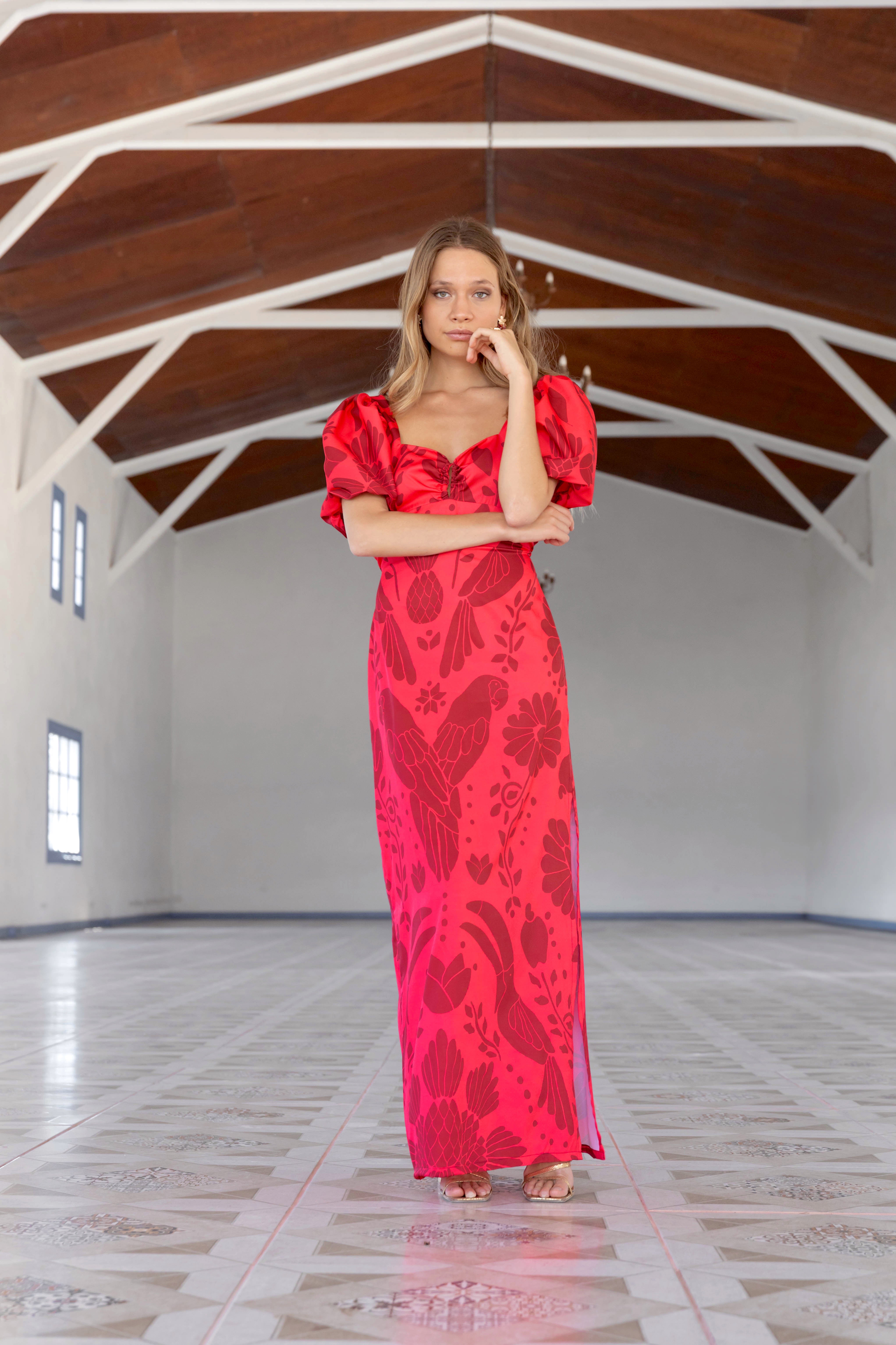 Vestido Aline Fucsia Print - Edición Limitada