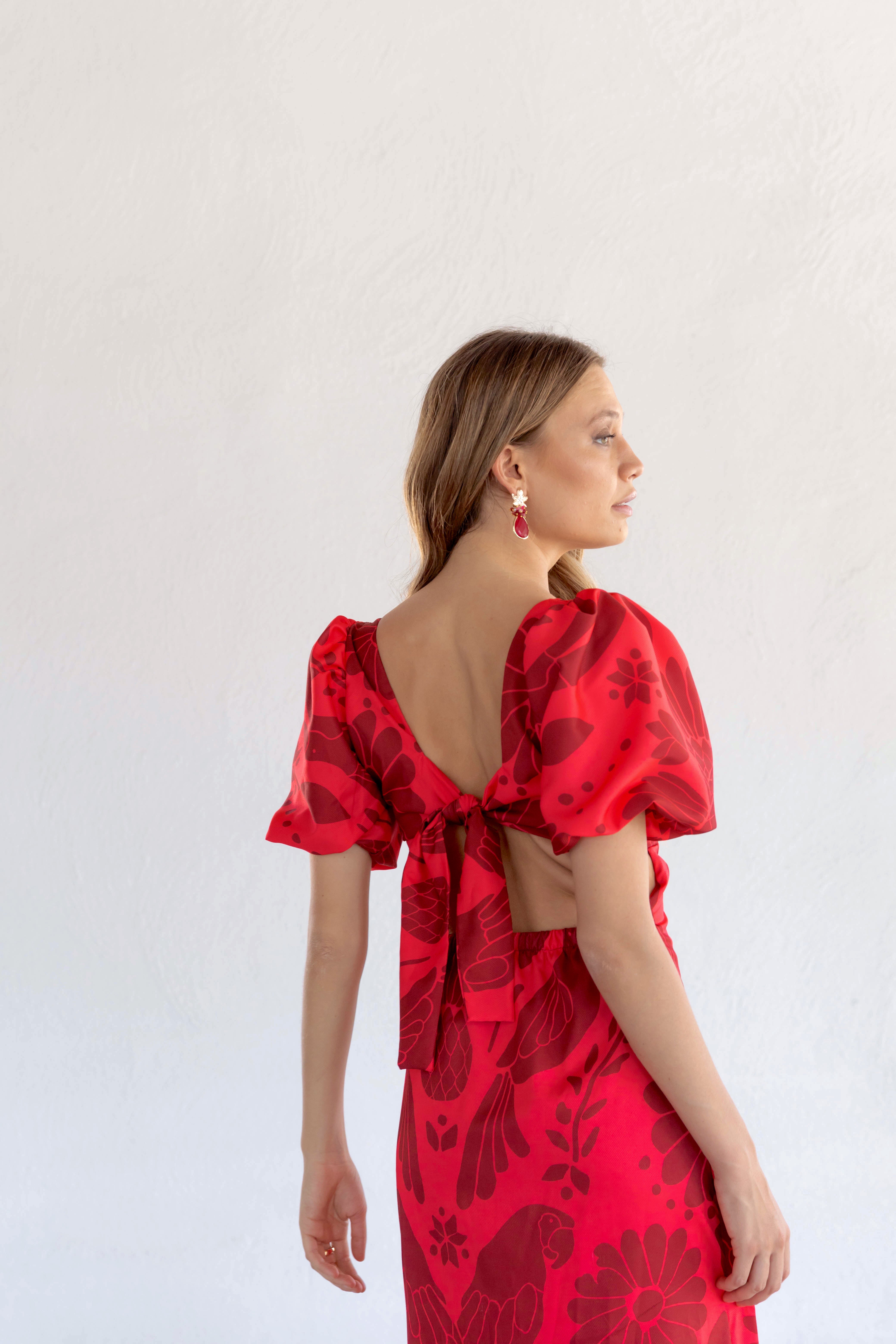 Vestido Aline Fucsia Print - Edición Limitada