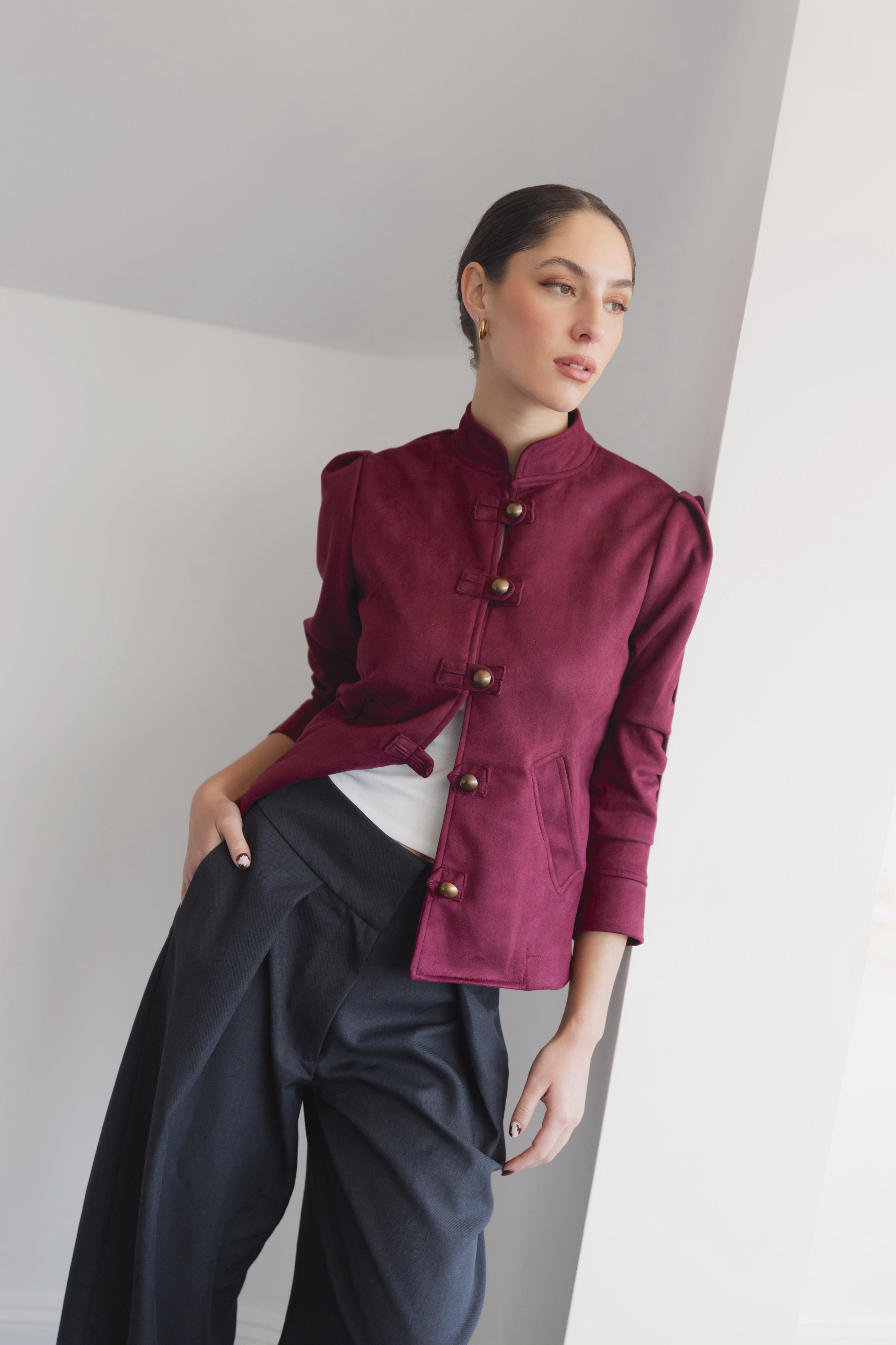 Chaqueta Akane Cherry Burdeo