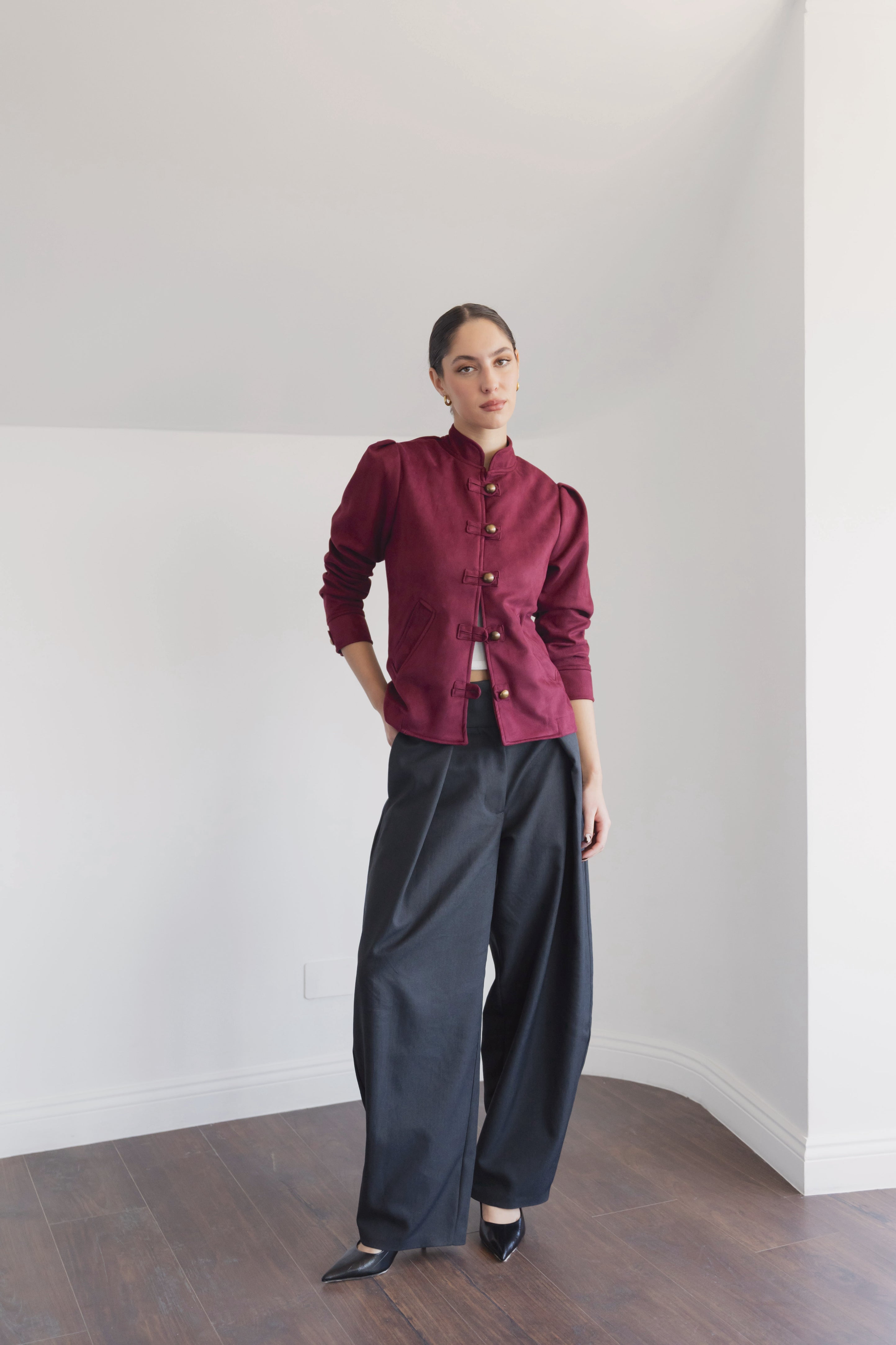 Chaqueta Akane Cherry Burdeo