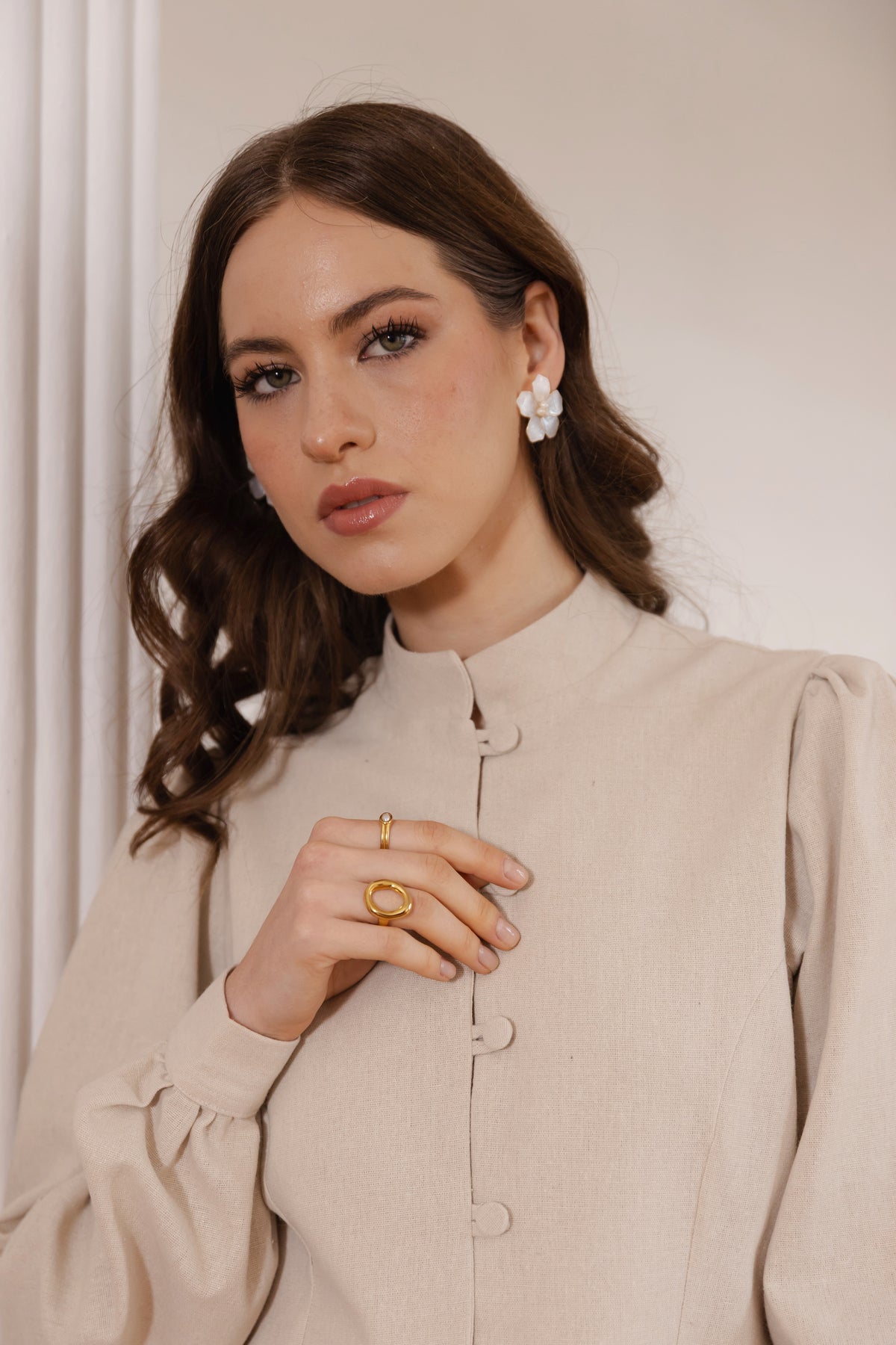 Chaqueta Aster Beige Lino