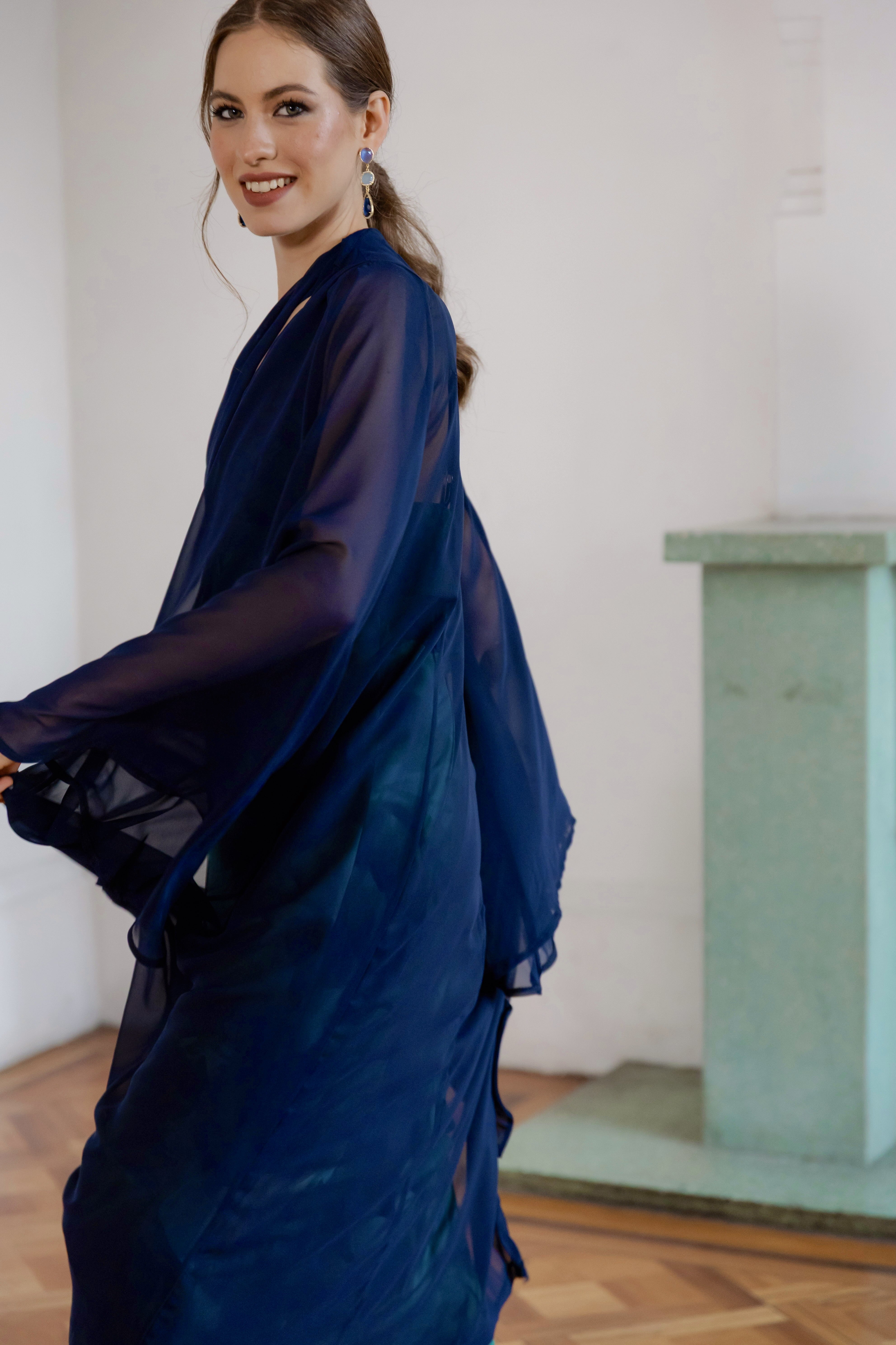 Kimono Gasa Lotus Azul