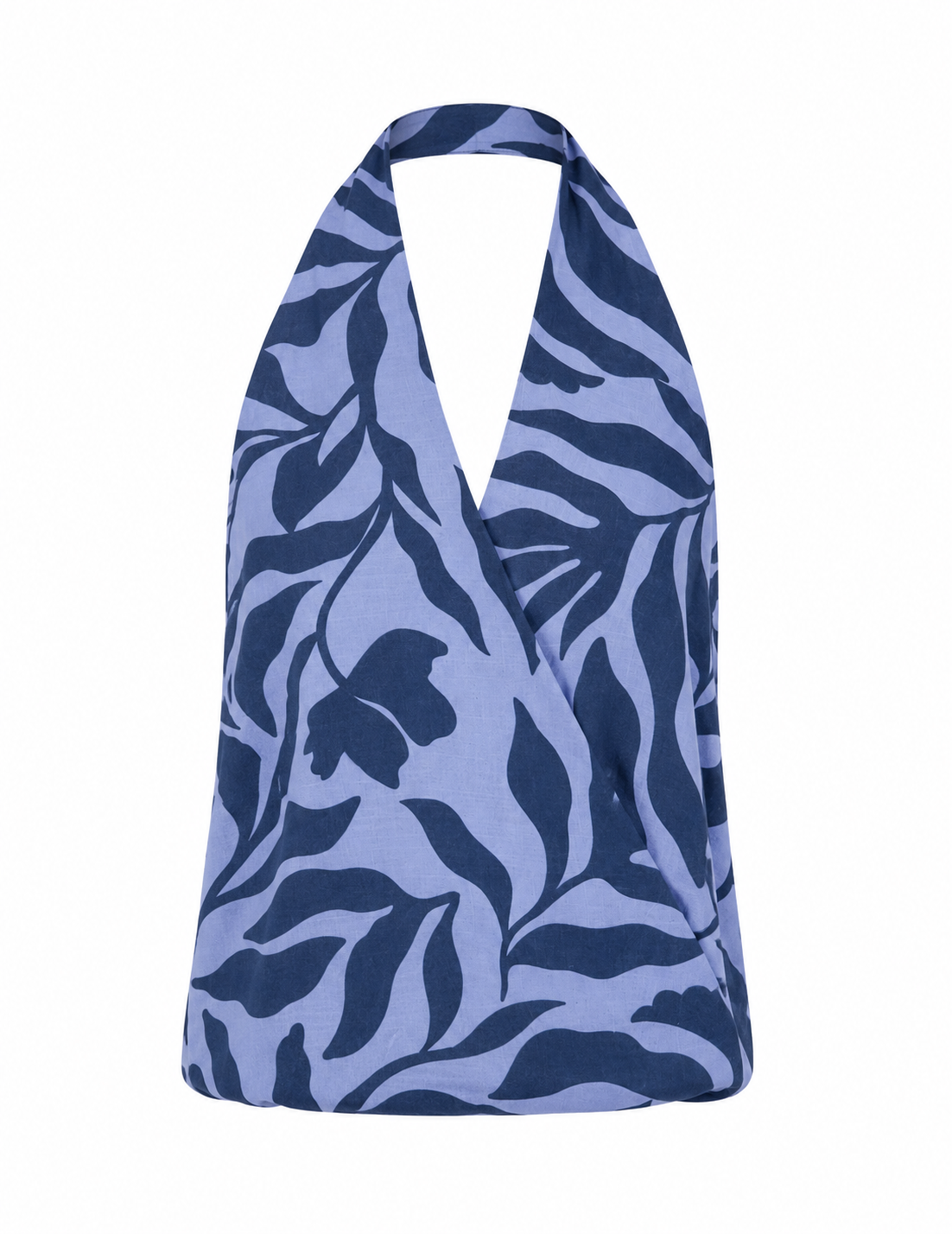 Top Alelis Azul Print Lino