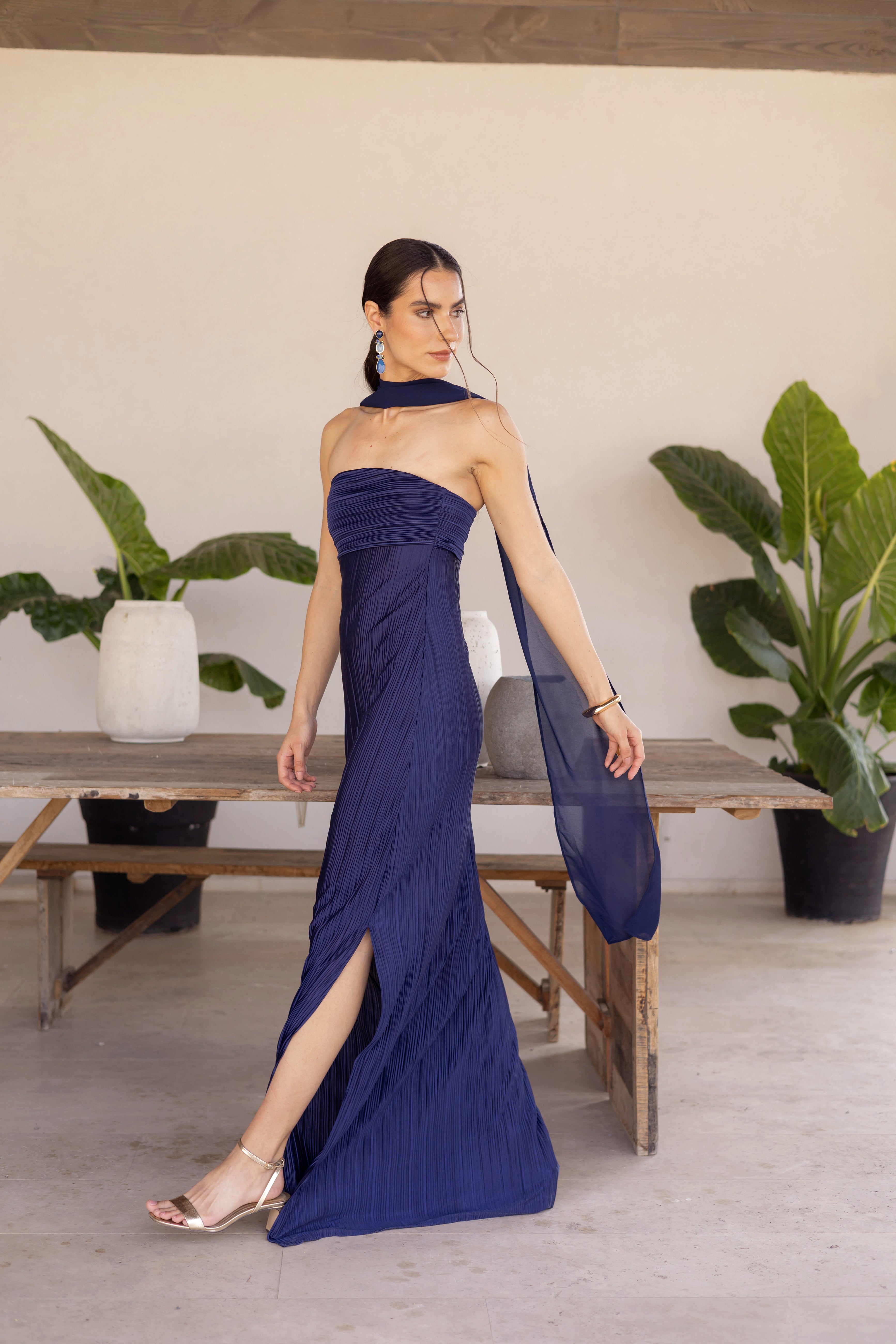 Vestido Fiesta Cattia Azul