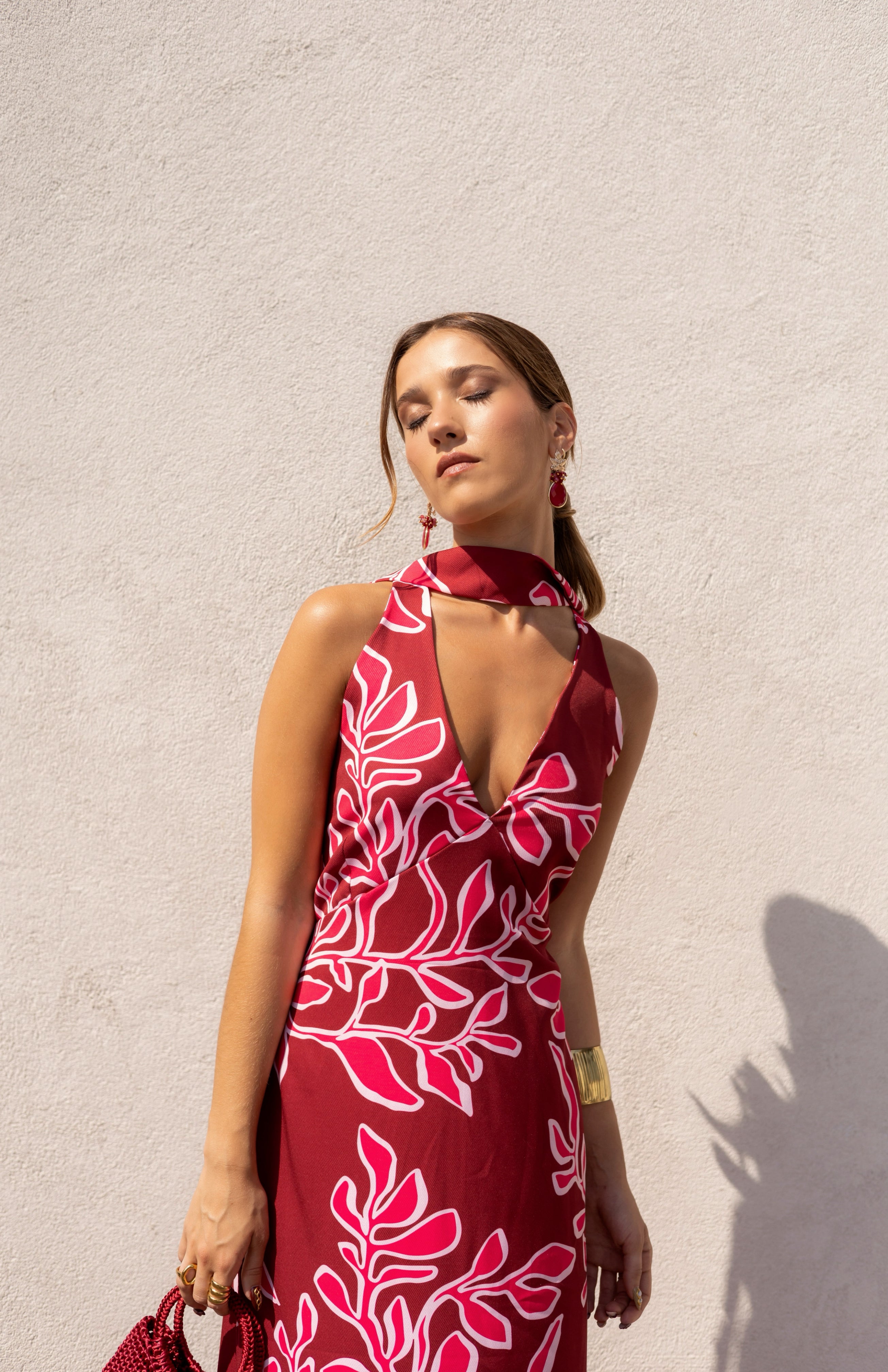 Vestido Fiesta Vega Fucsia Print- Edición Limitada