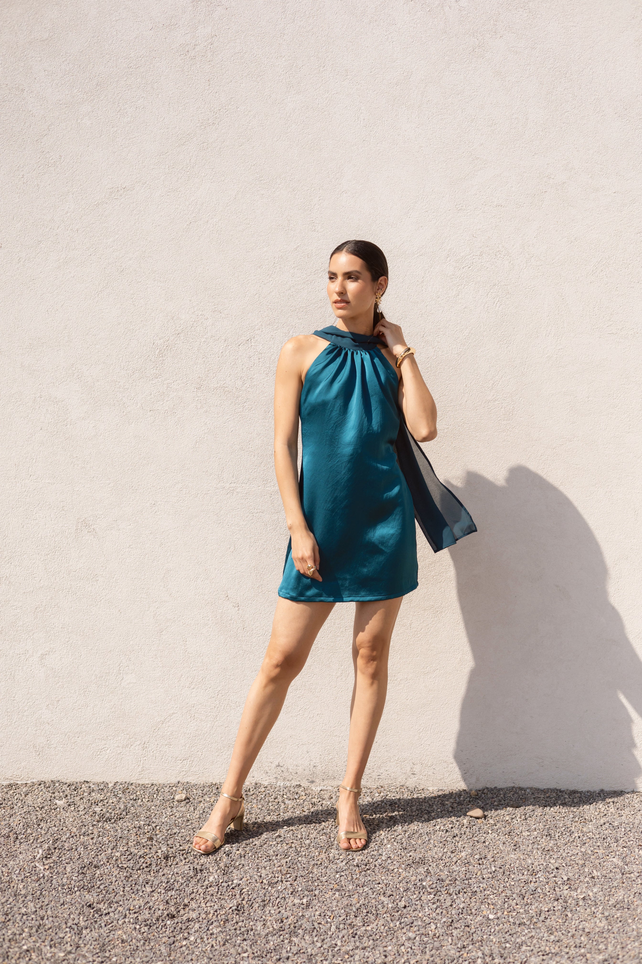 Vestido Fiesta Victoria Turquesa