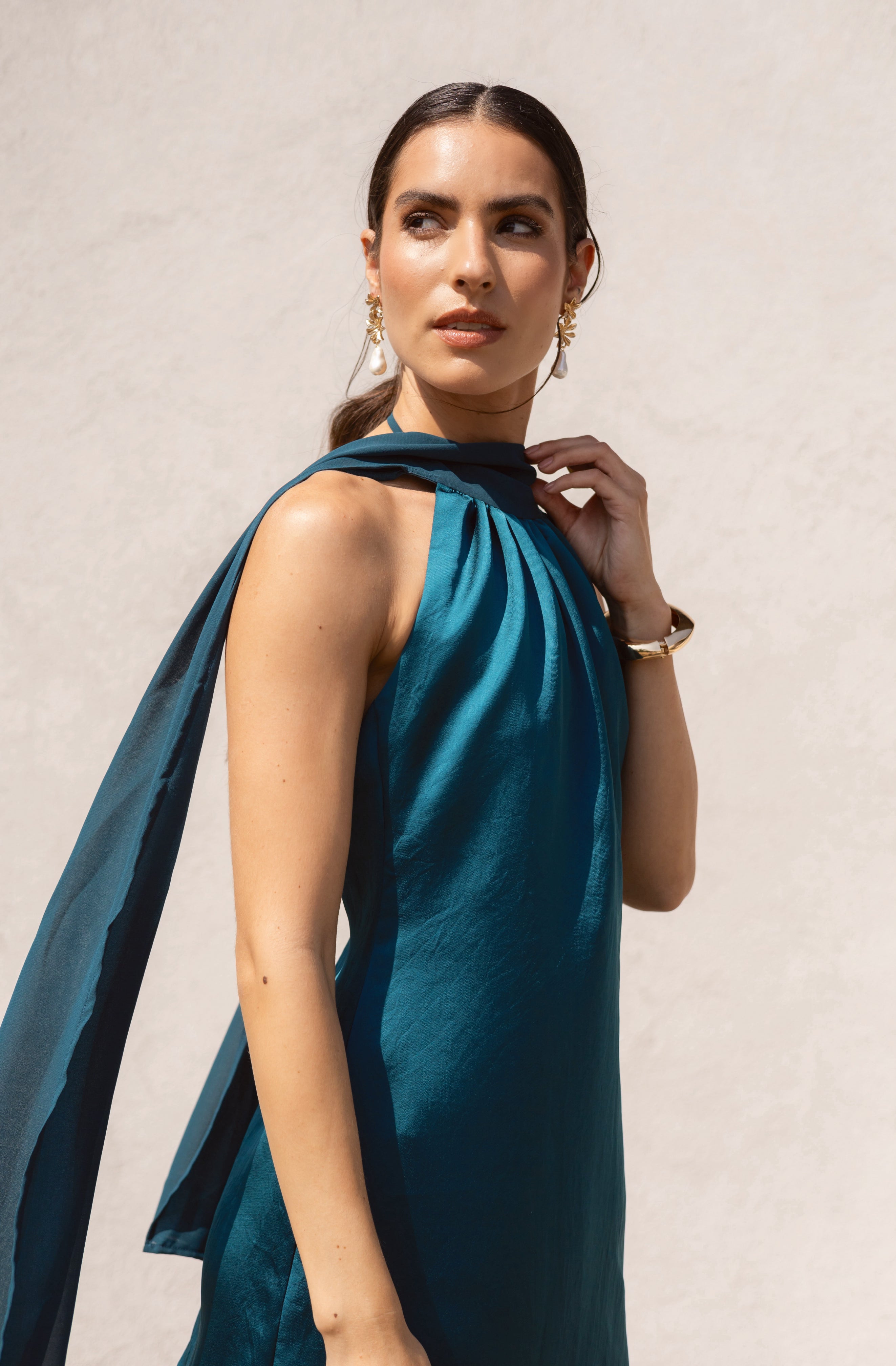 Vestido Fiesta Victoria Turquesa