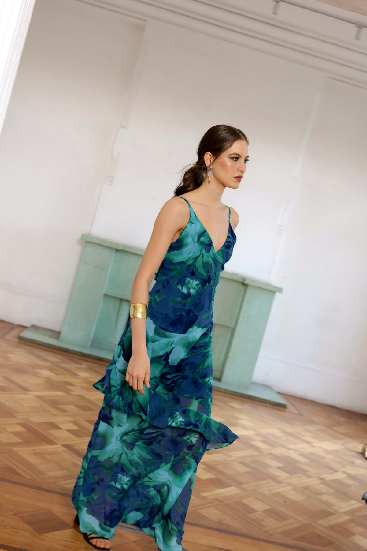 Vestido Azalea Azul Print Fiesta