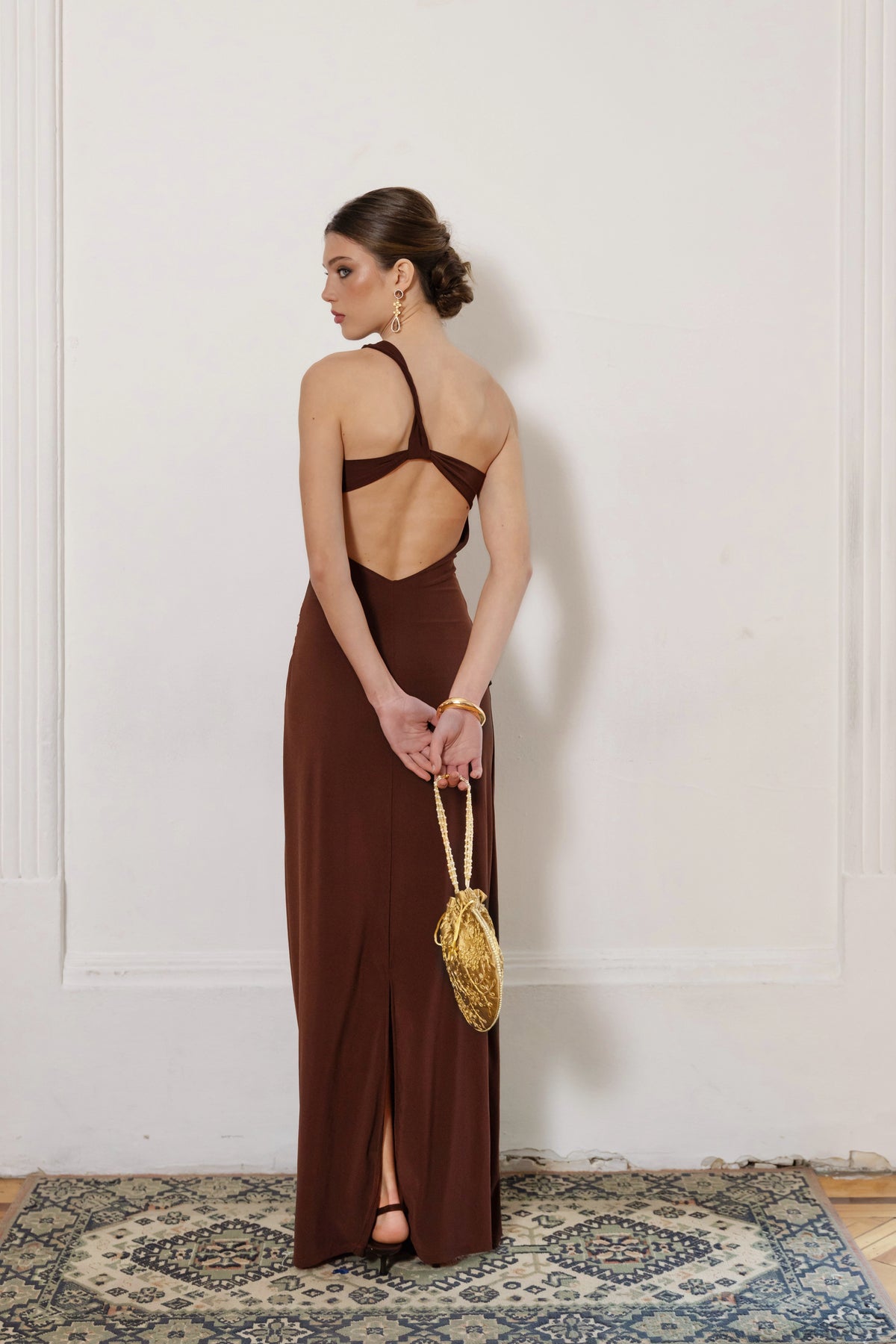 Vestido Fiesta Fátima Mocca