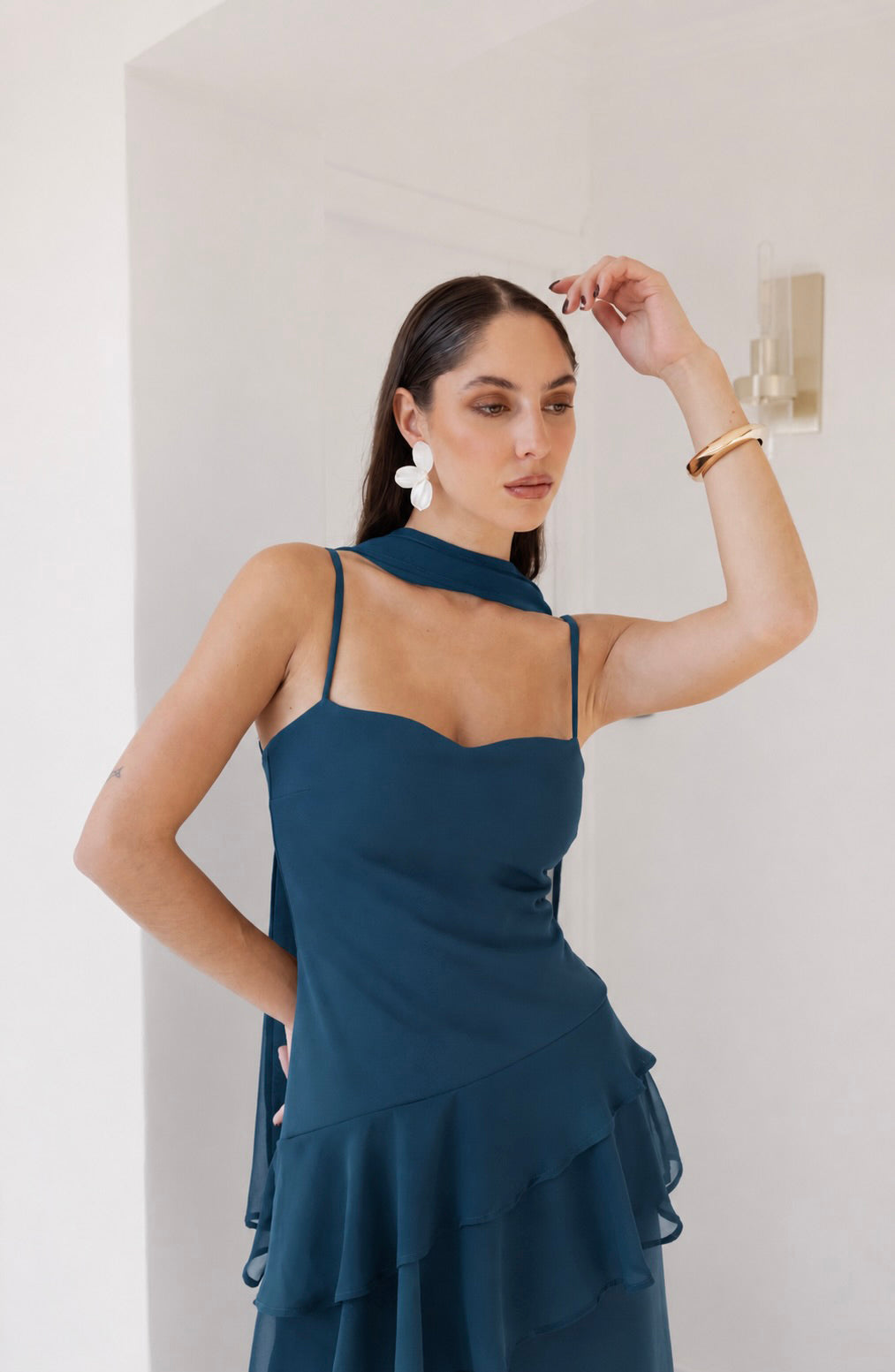 Vestido Caetana Petroleo - PRE VENTA