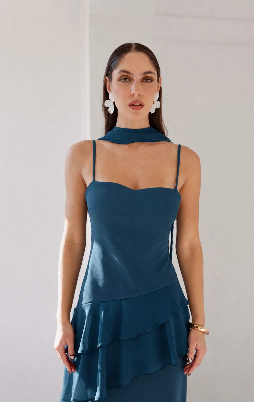 Vestido Caetana Petroleo - PRE VENTA
