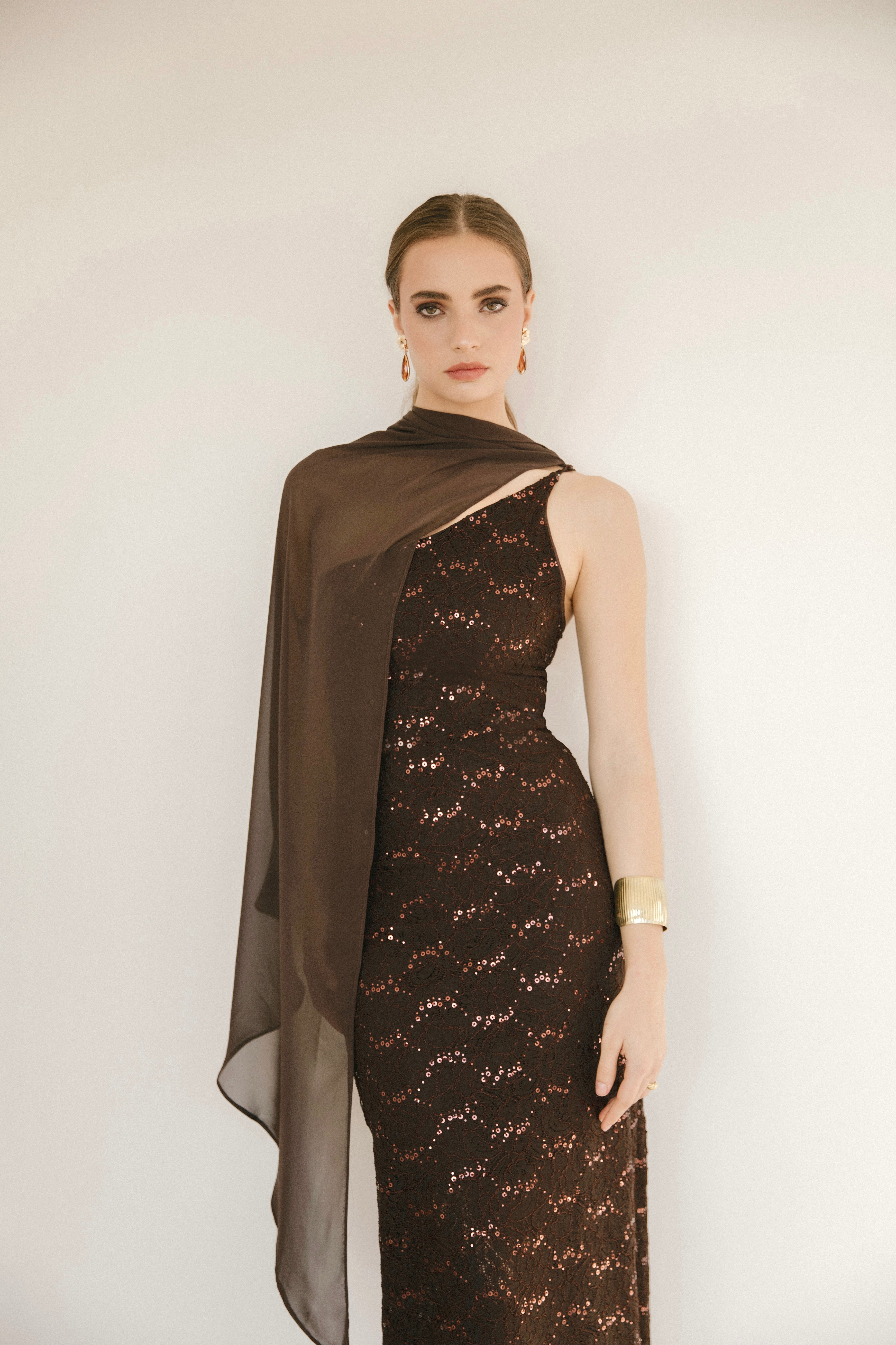 Vestido Fiesta Gemma Mocca