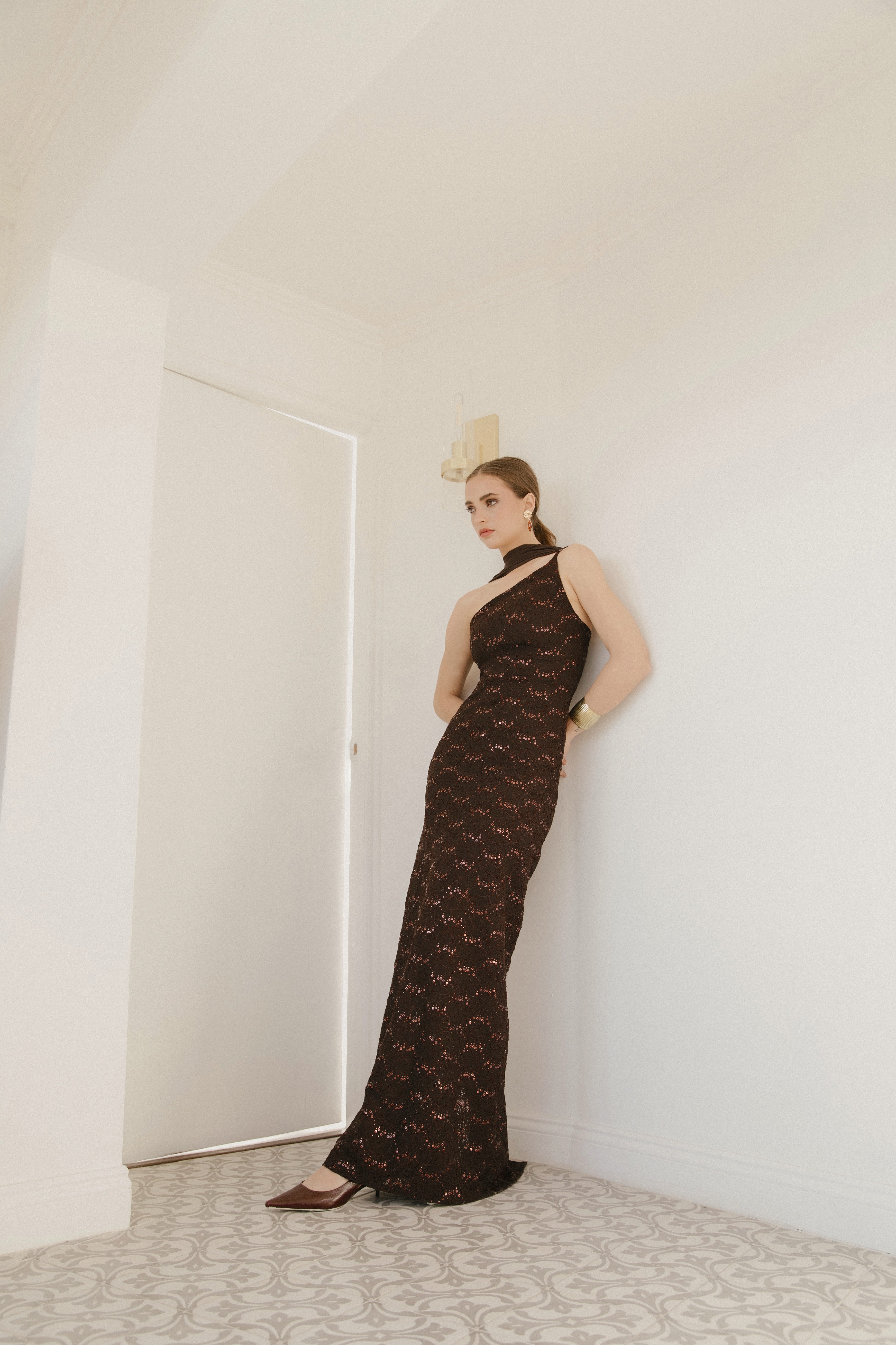 Vestido Fiesta Gemma Mocca