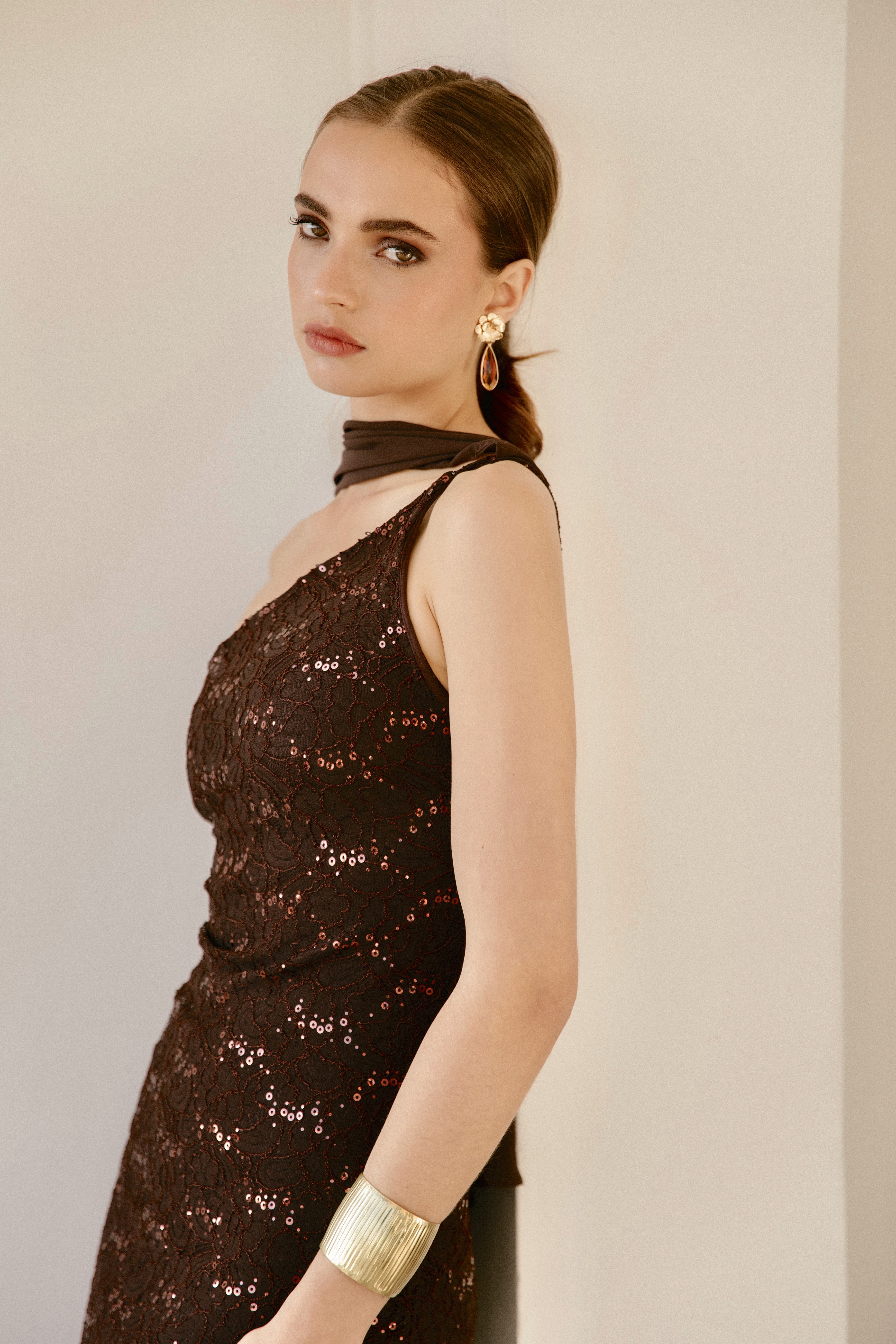 Vestido Fiesta Gemma Mocca