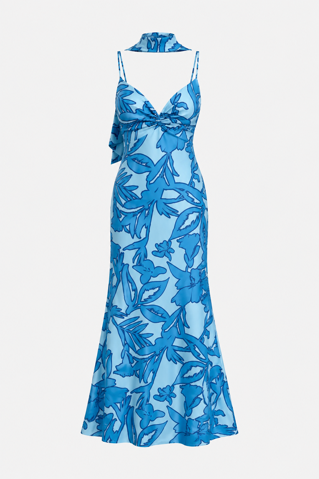 Vestido Fiesta Alba Celeste Print
